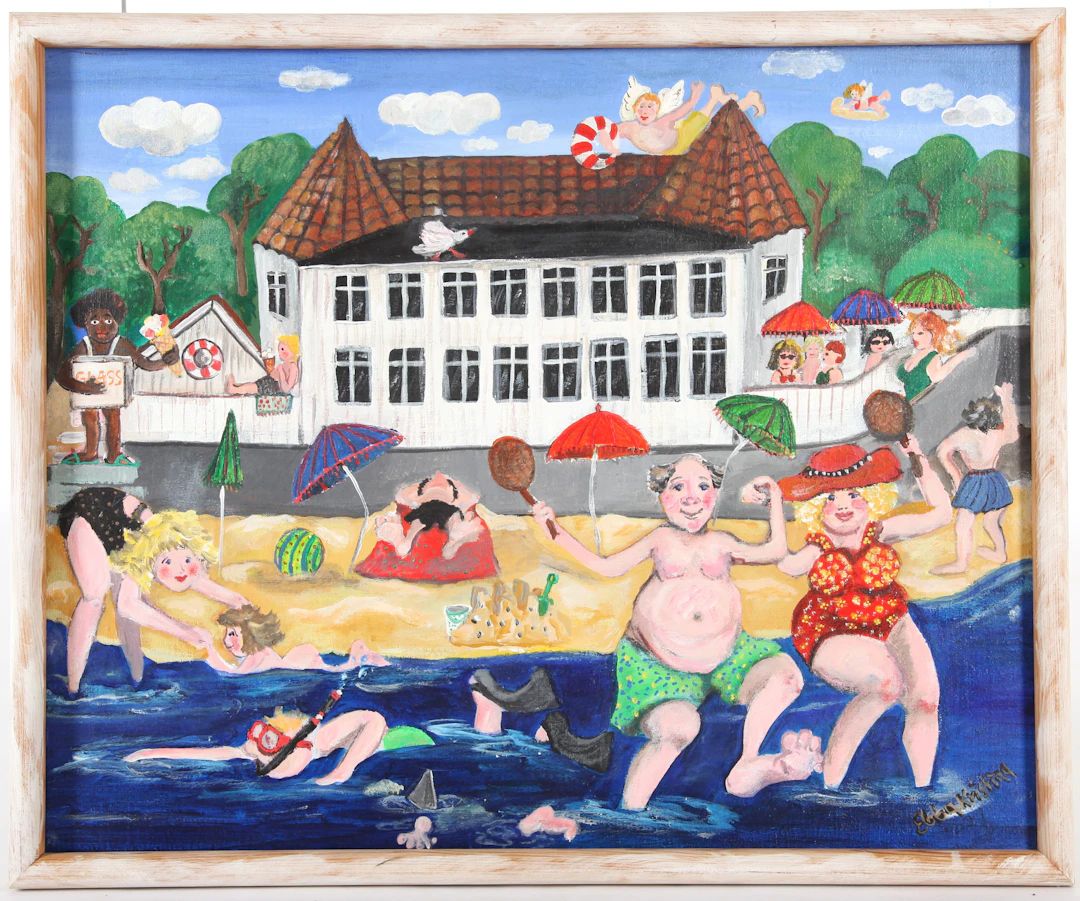 EBBA KRISTINA. Olja på duk, Klitterhus.