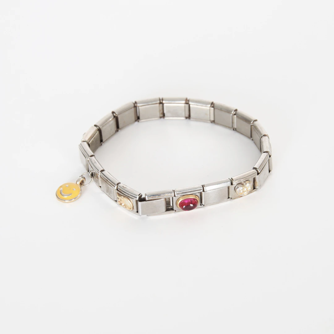 ARMBAND, "Nomination", rostfritt stål och 18K guld, Firenze, Italien.