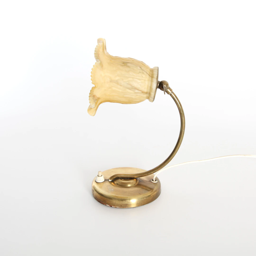 BORD/VÄGGLAMPA, uranglas, 1950-tal.
