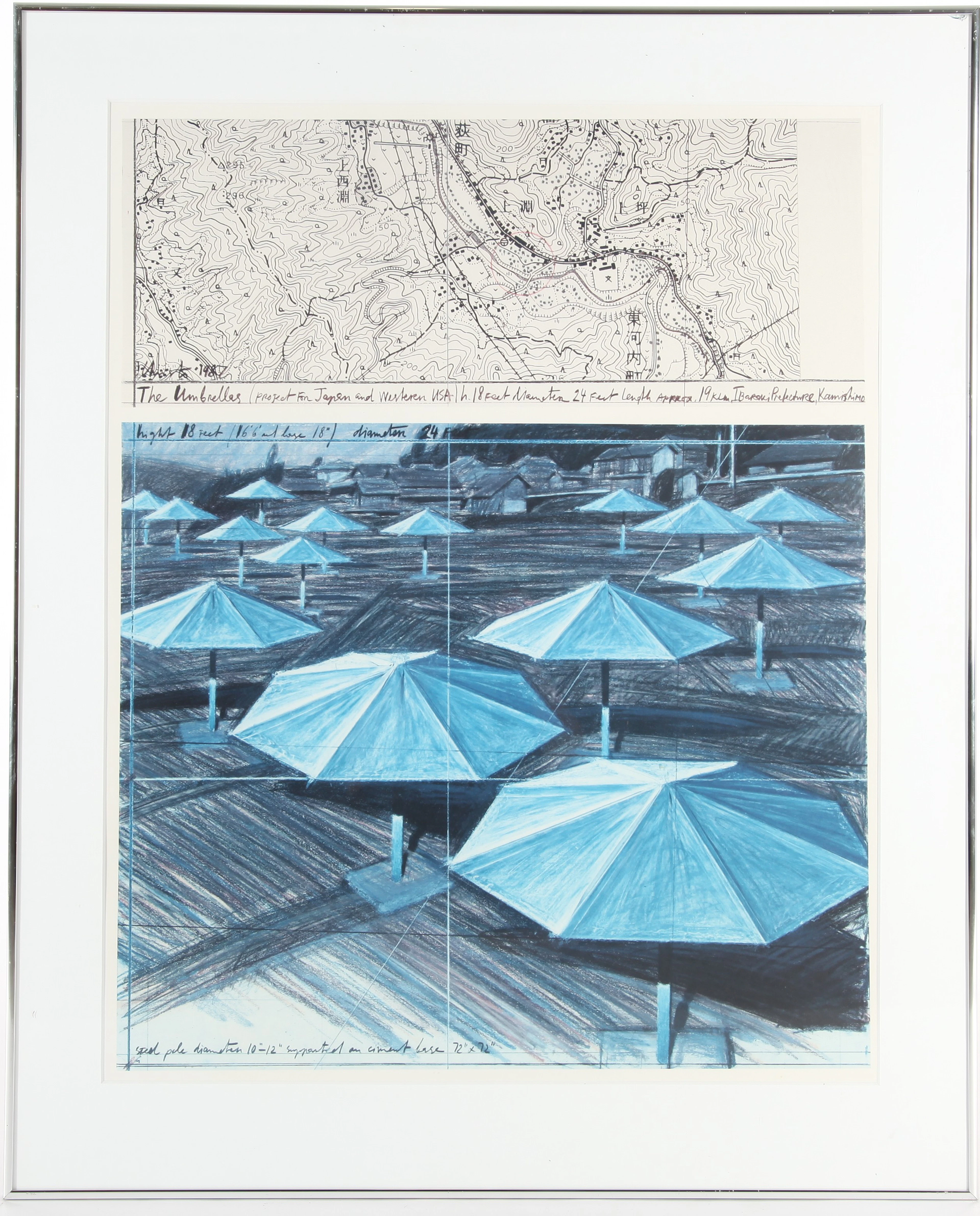 CHRISTO & JEANNE CLAUDE. Tryck, The Umbrellas (Joint Project for Japan