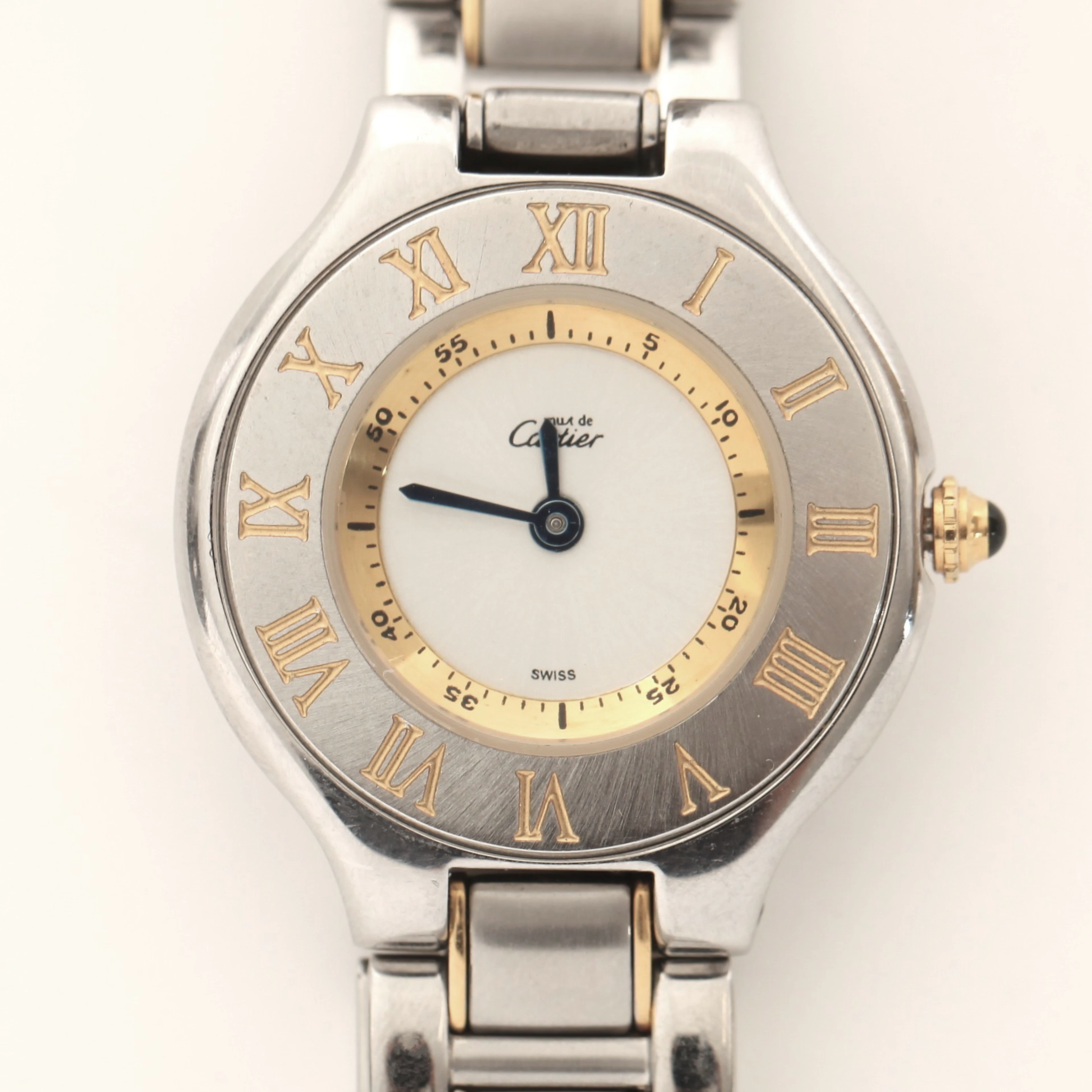 ARMBANDSUR MUST DE CARTIER 21, Ref 1340, stål och guld, quartz, 1990-tal.