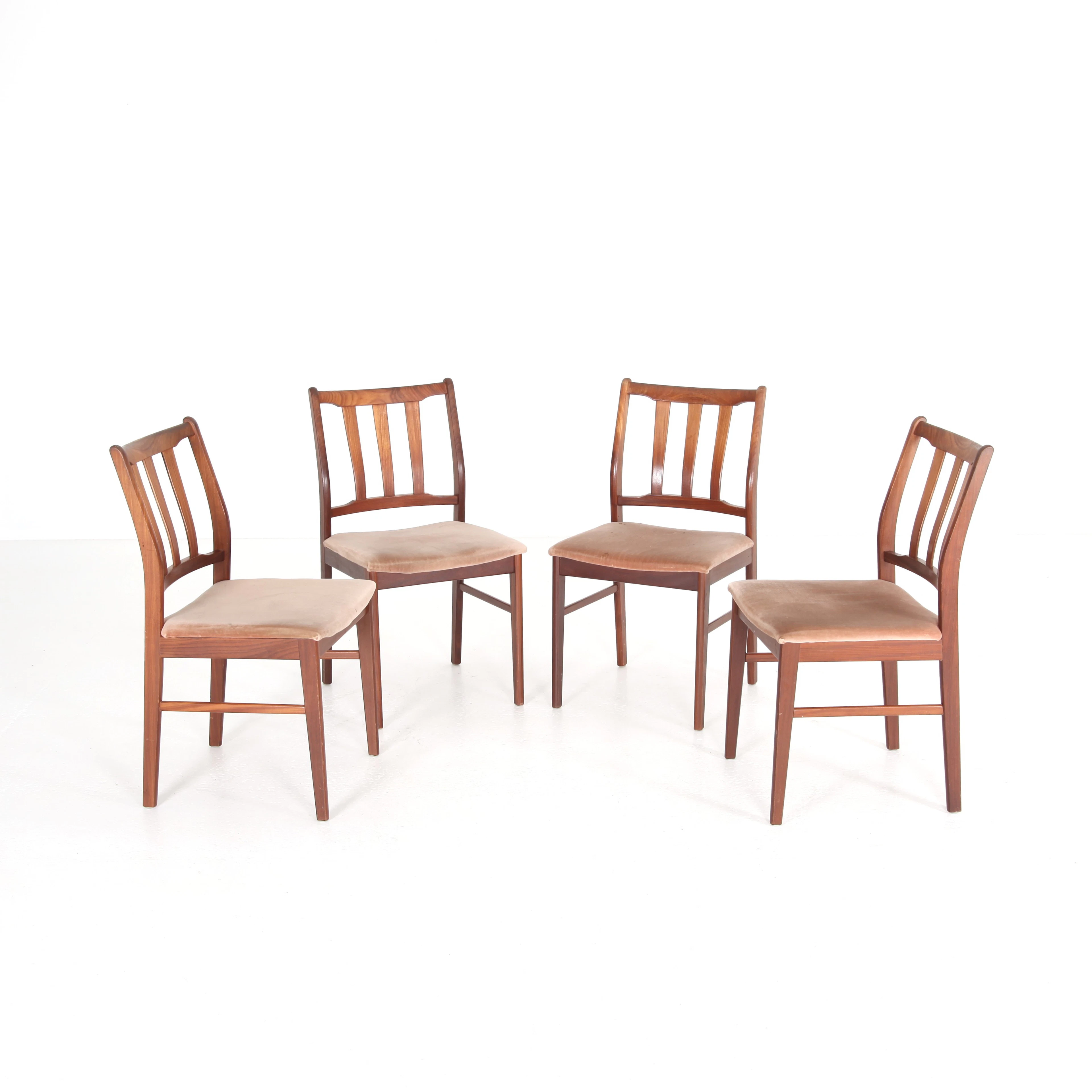 MATSTOLAR, 4 st, mahogny, Sverige 1960-tal.
