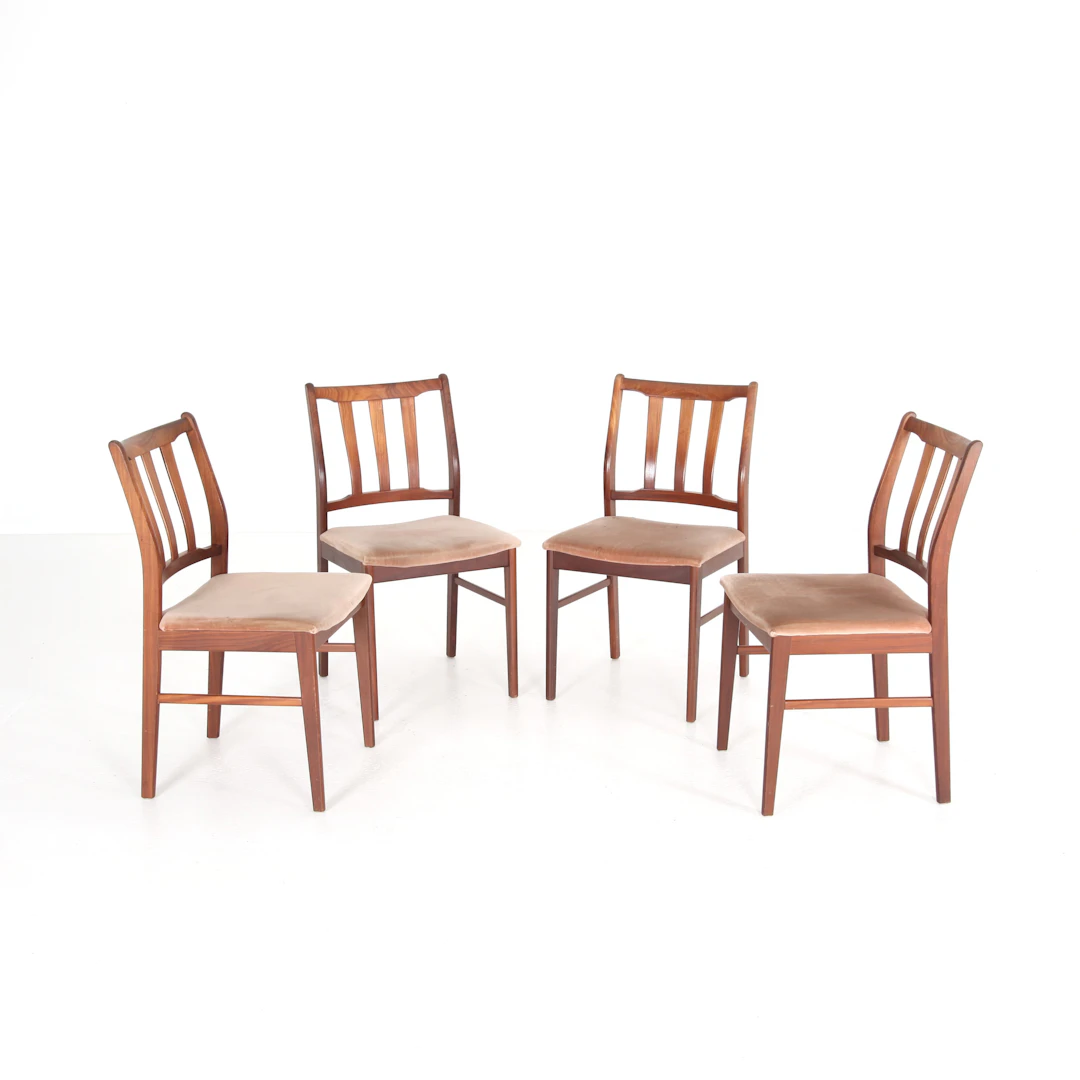 MATSTOLAR, 4 st, mahogny, Sverige 1960-tal.