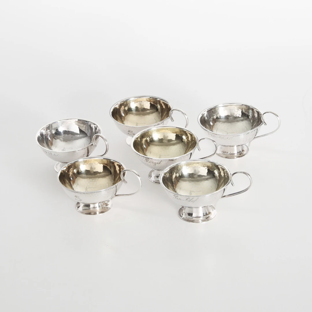 PUNSCHKOPPAR, 6 st, silver, 1941-1946.