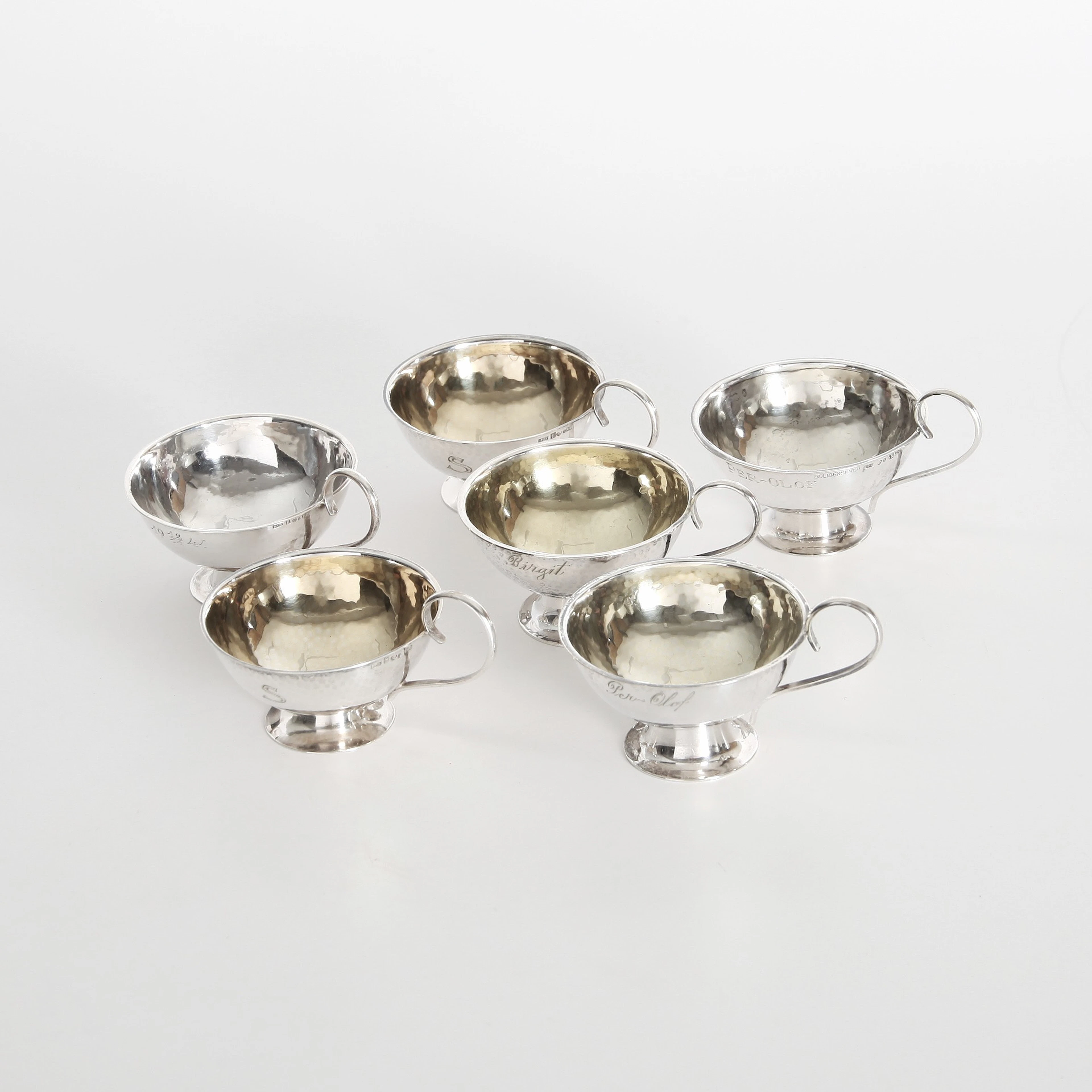PUNSCHKOPPAR, 6 st, silver, 1941-1946.