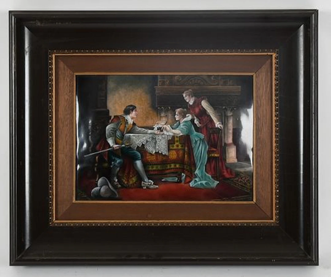 A Limoge Enamel on Copper Plaque by Camille Faure (French, 1874-1956)