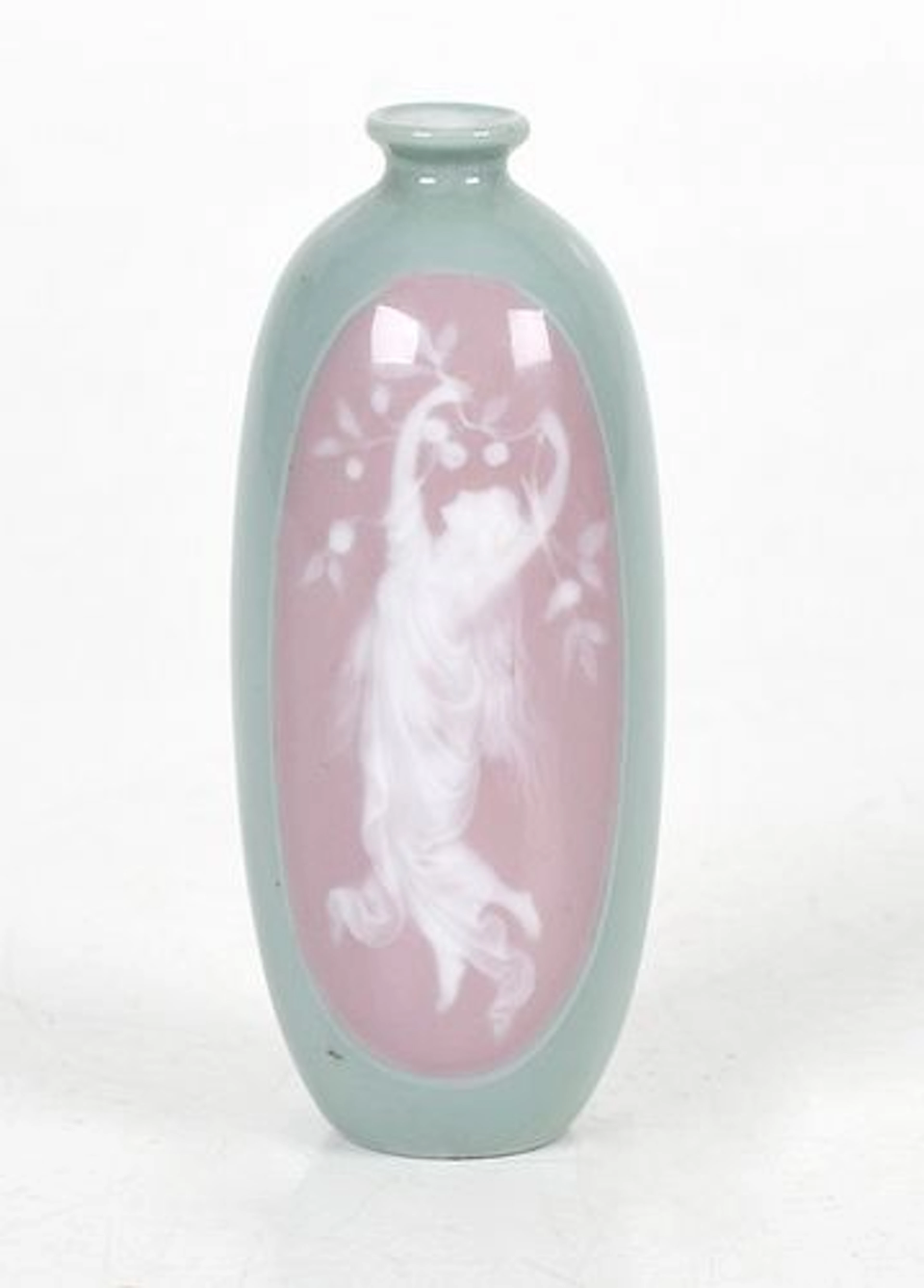 A Continental Pate sur Pate Porcelain Diminutive Vase, c. 1900