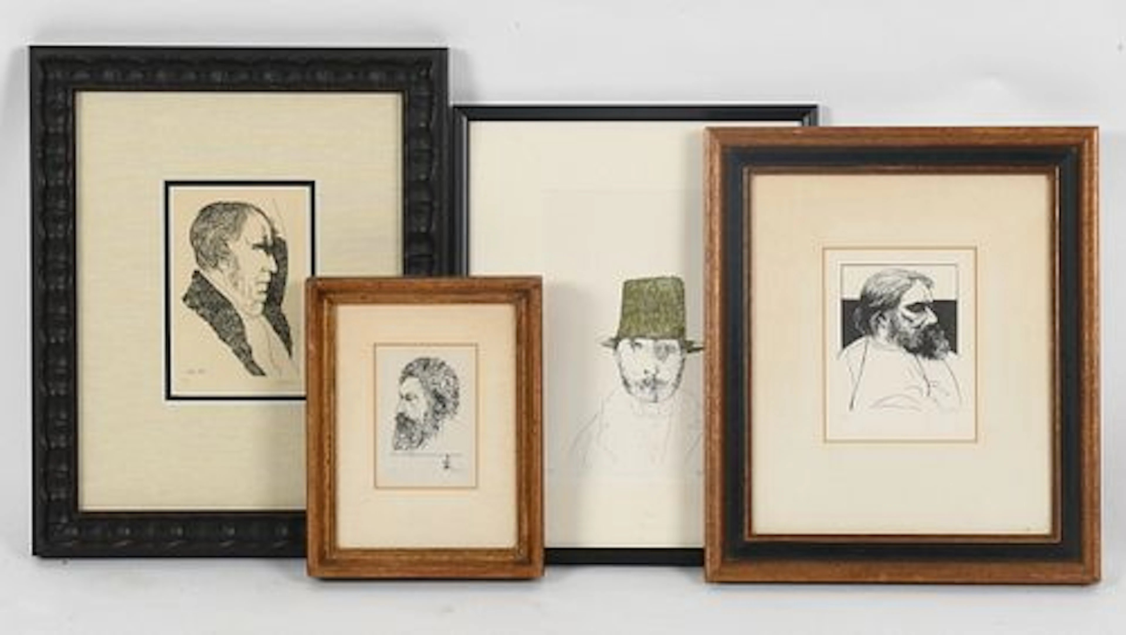 Leonard Baskin (American, 1922-2000), Four Portrait Engravings of