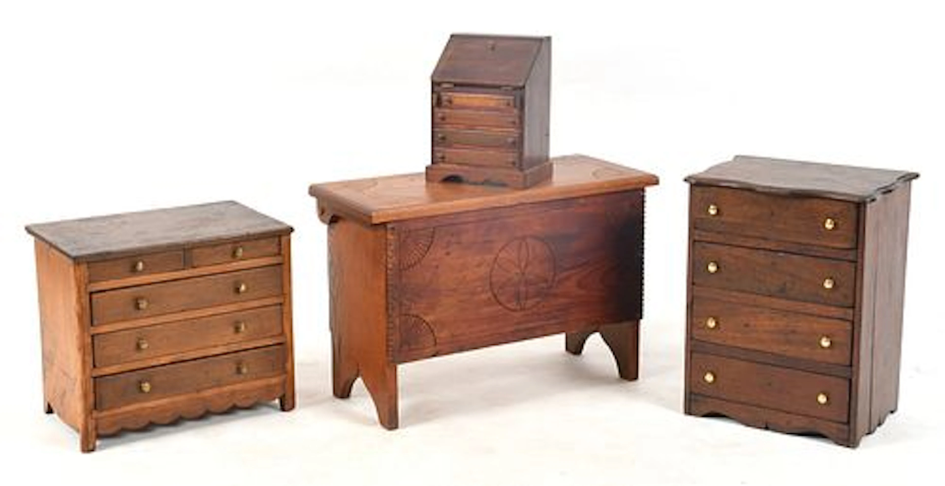 Four Pieces of American Miniature Furniture, 19th Century