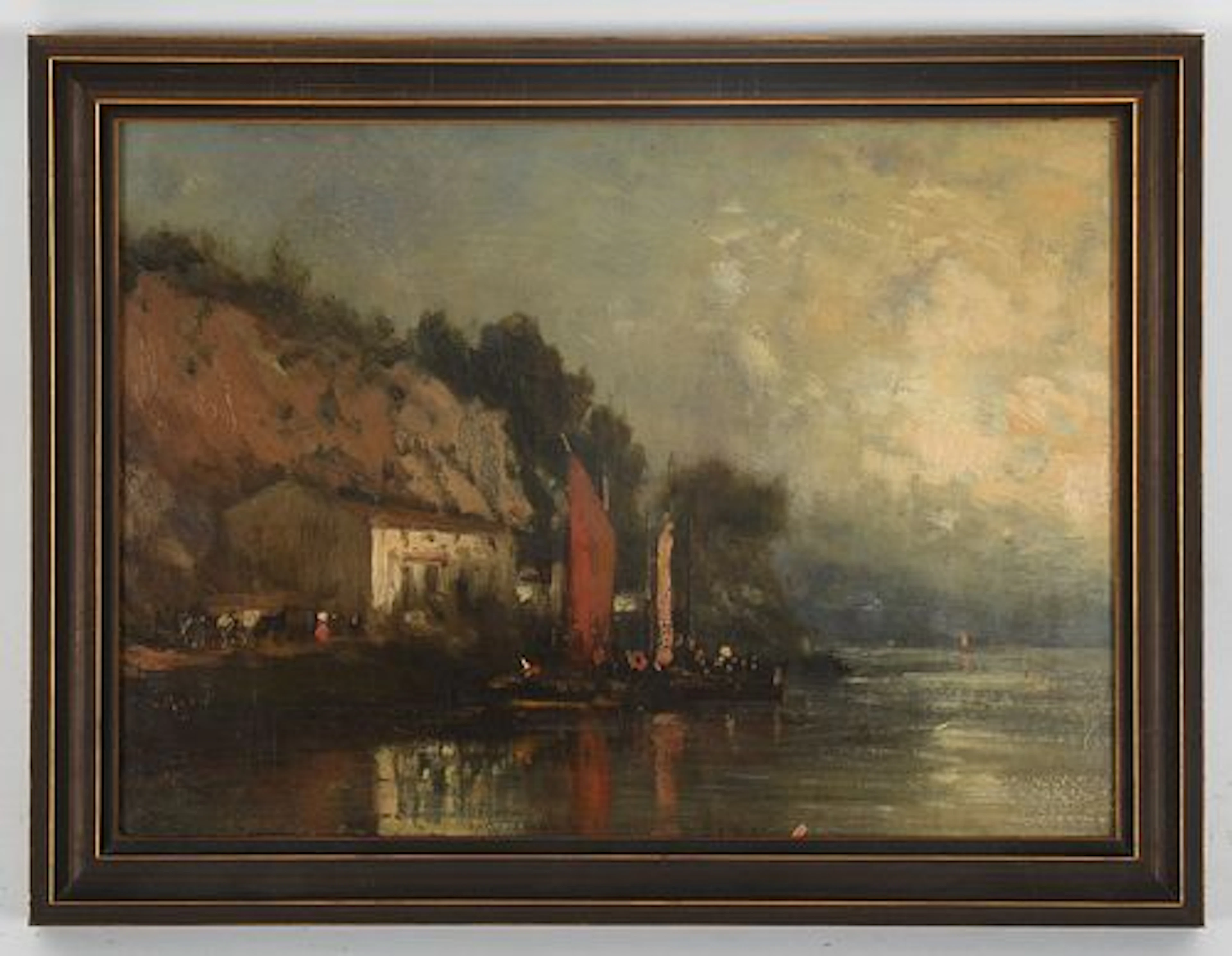 Manner of Corot, Coastal Scene.