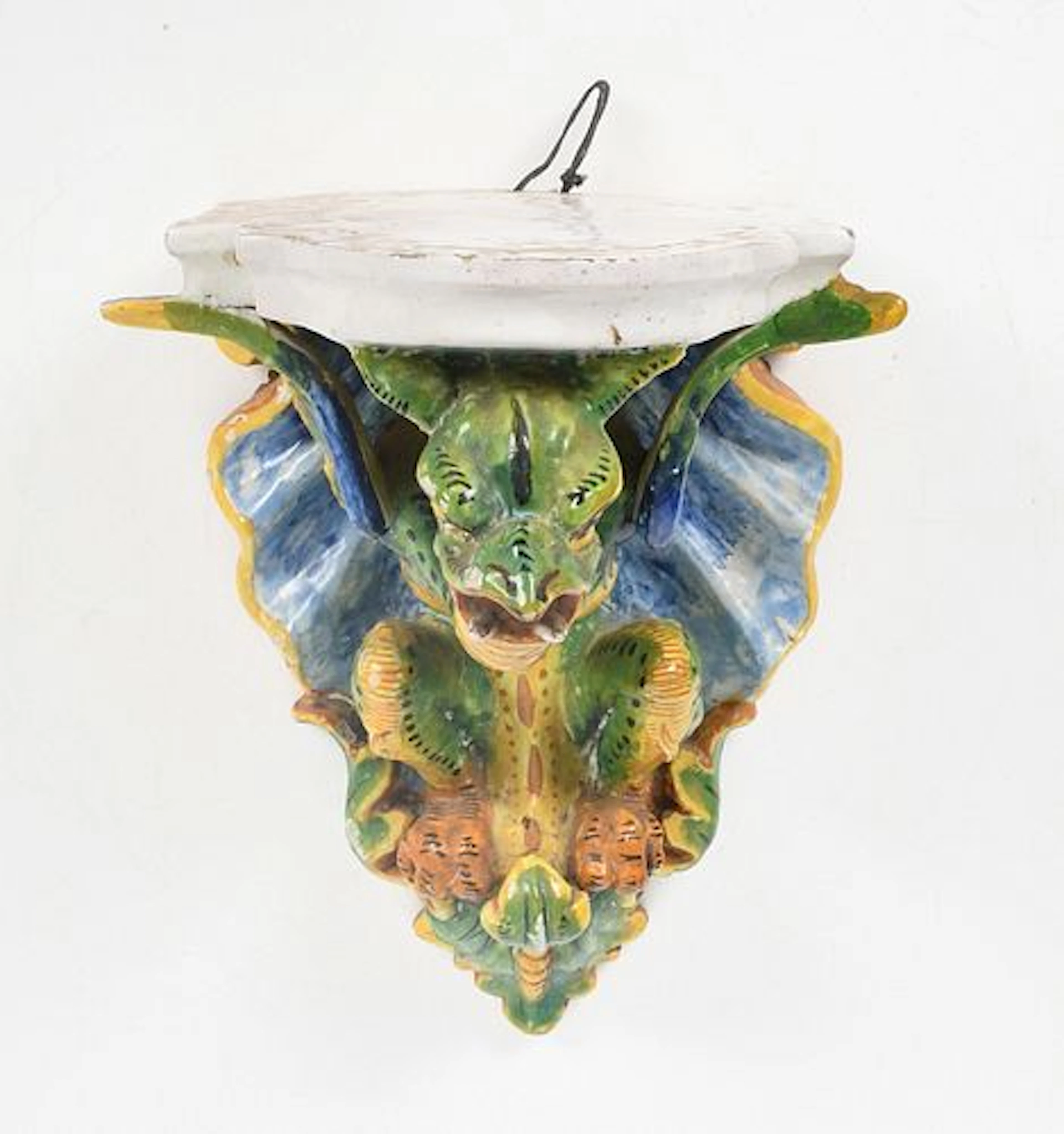 A Decorative Faience Dragon Corbel Bracket