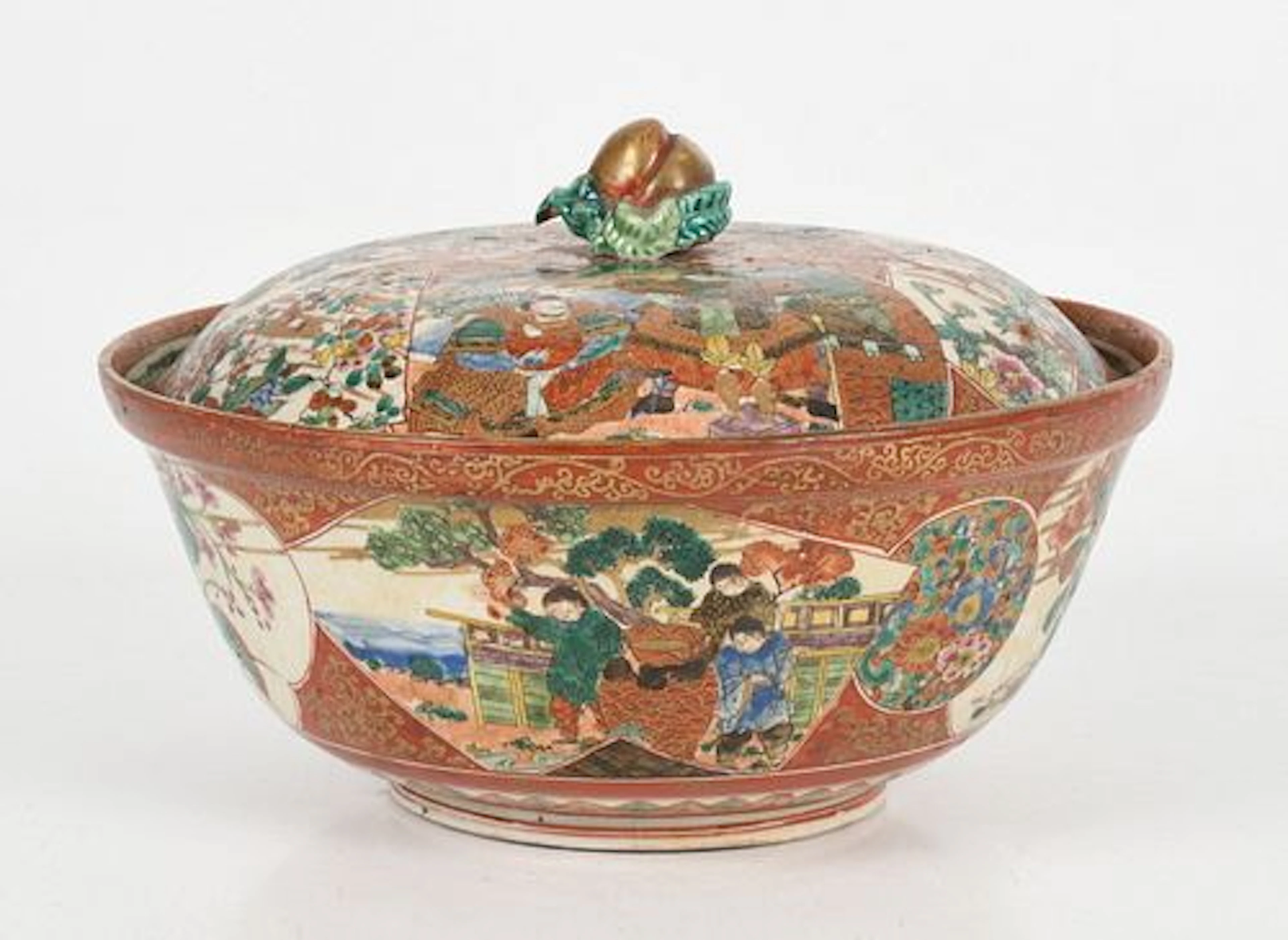 A Kutani Covered Bowl