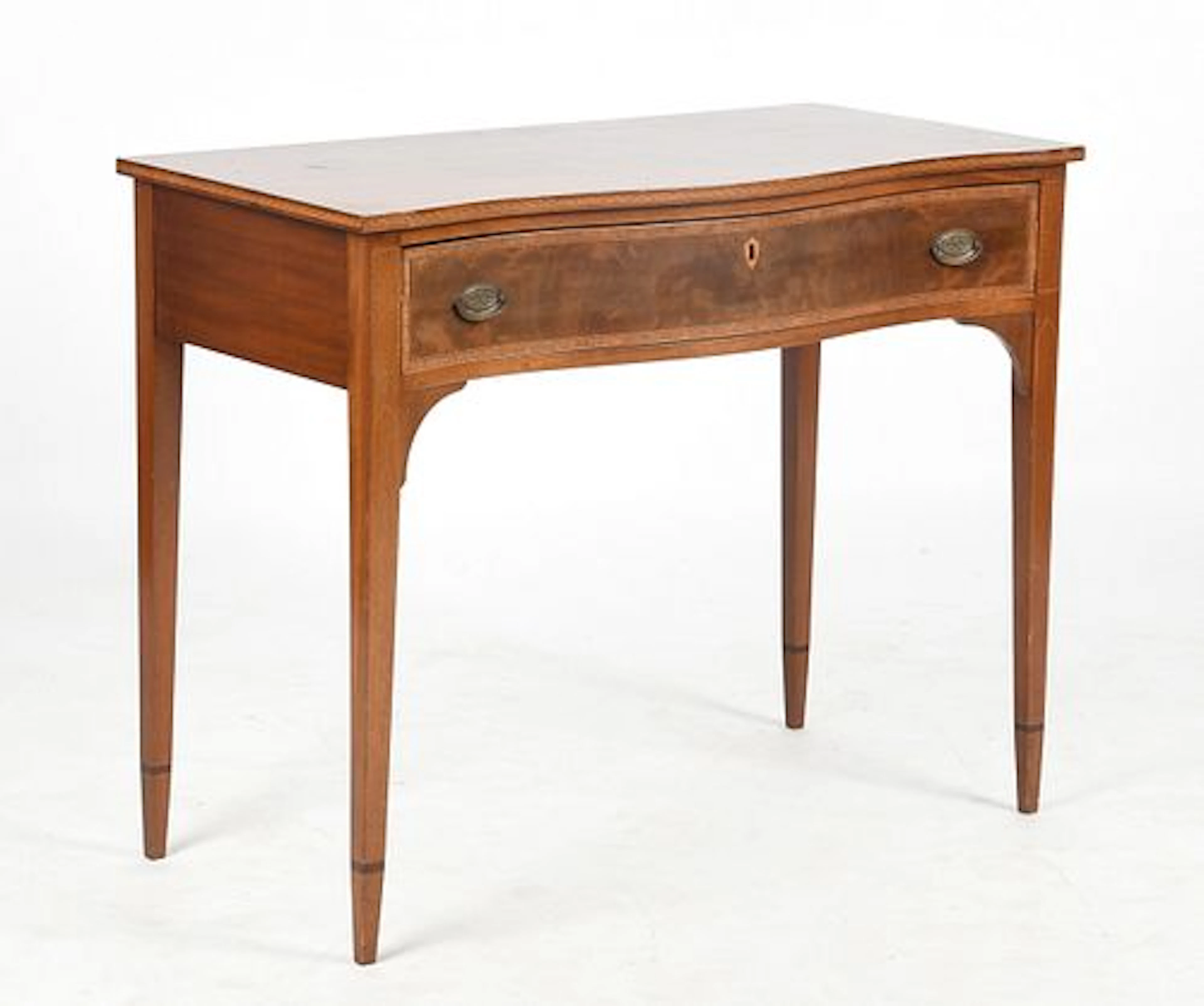 An American Inlaid-Mahogany Serpentine-Front Console, Mid-Atlantic