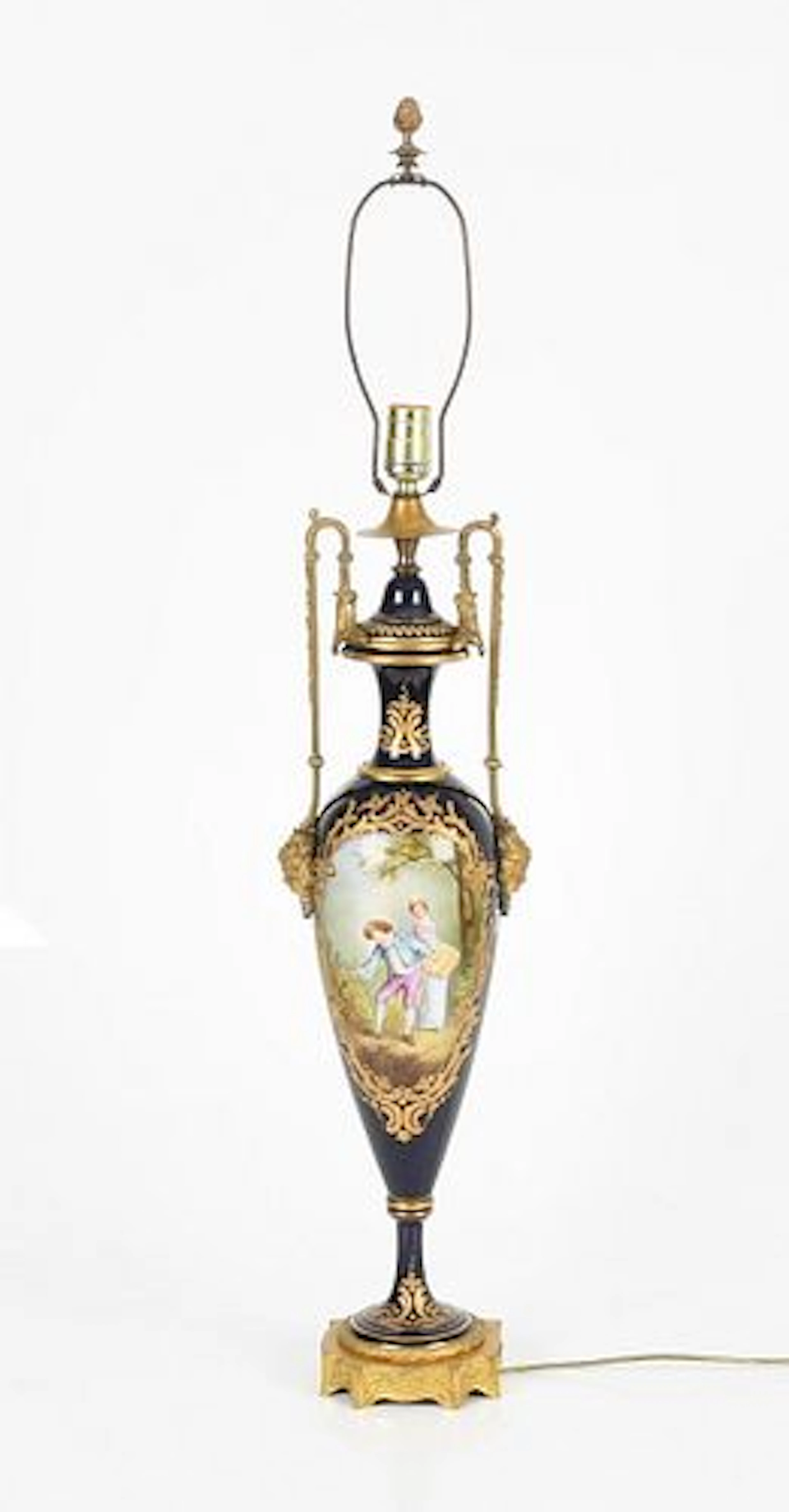 A 19th Century Sevres-Type Lamp