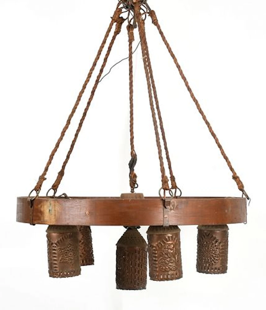 An Arts and Crafts Oak and Pierced Copper, Attributed to John Dewson