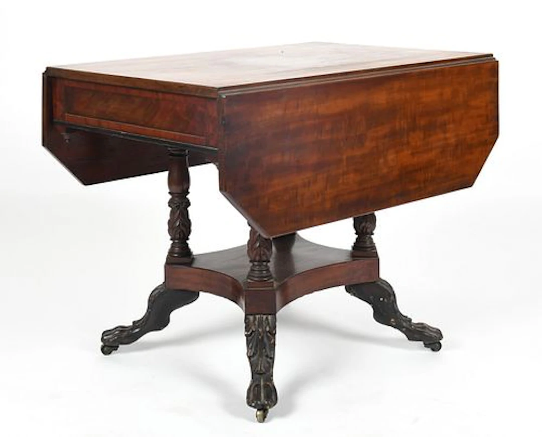 A Classical Mahogany Drop-Leaf Dining Table, Probably New York, c. 1830