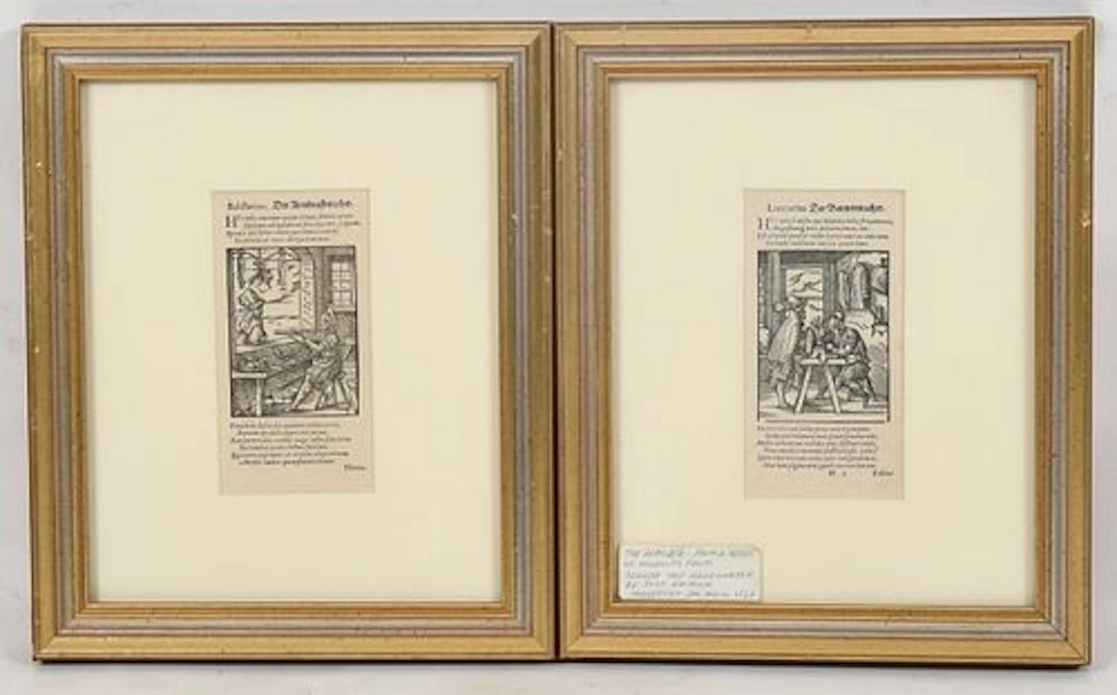 Jost Amman (German, 1539-1591), Two Woodblock Prints from "Book of
