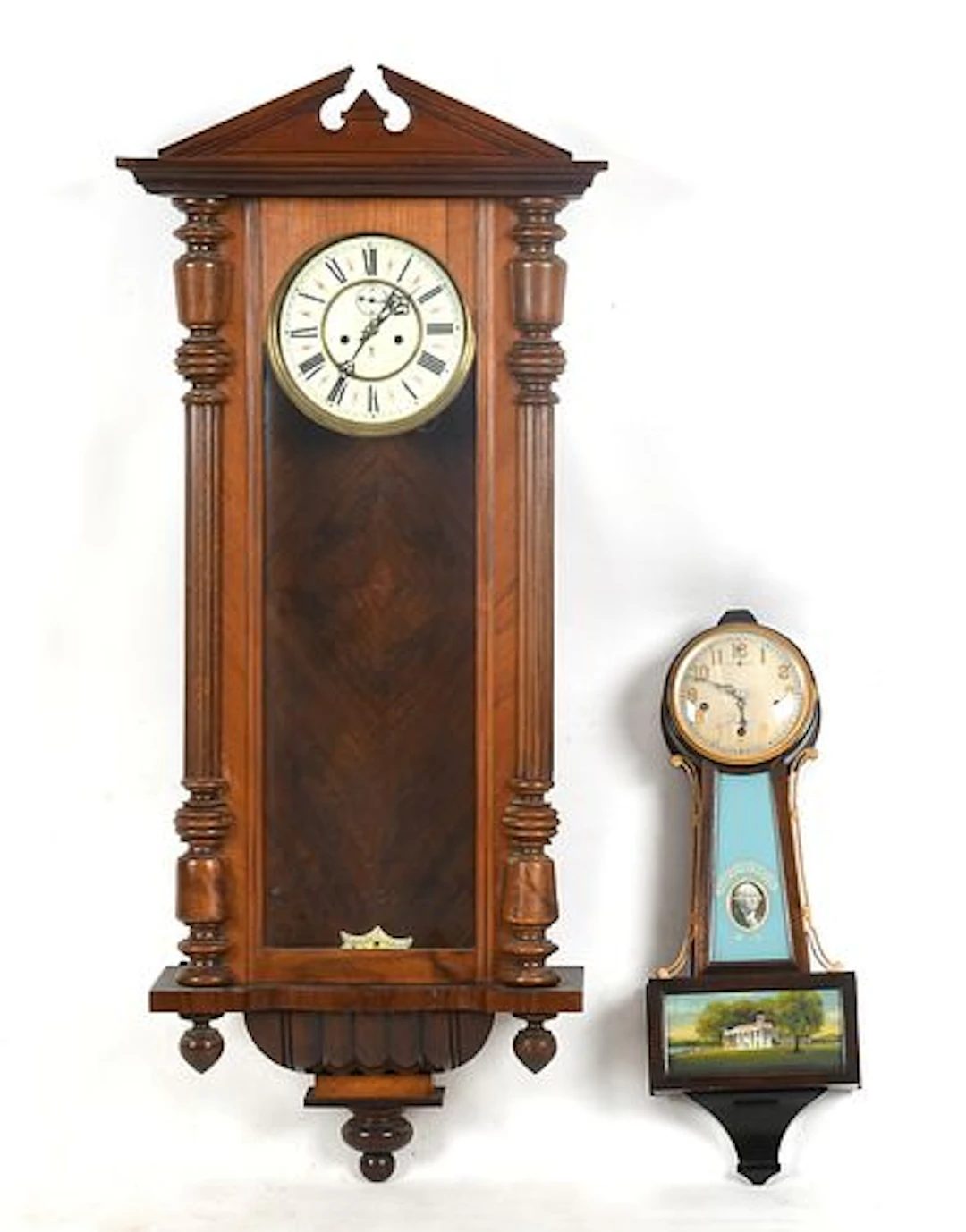 Two Wall Clocks, Late 19th/ Early 20th Century