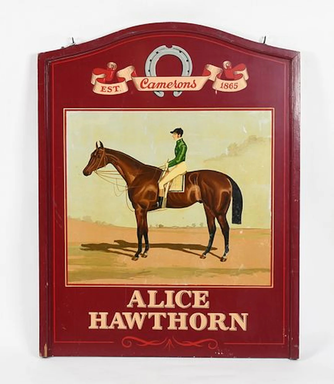 A Painted Pub Sign for the "Alice Hawthorn", 20th Century