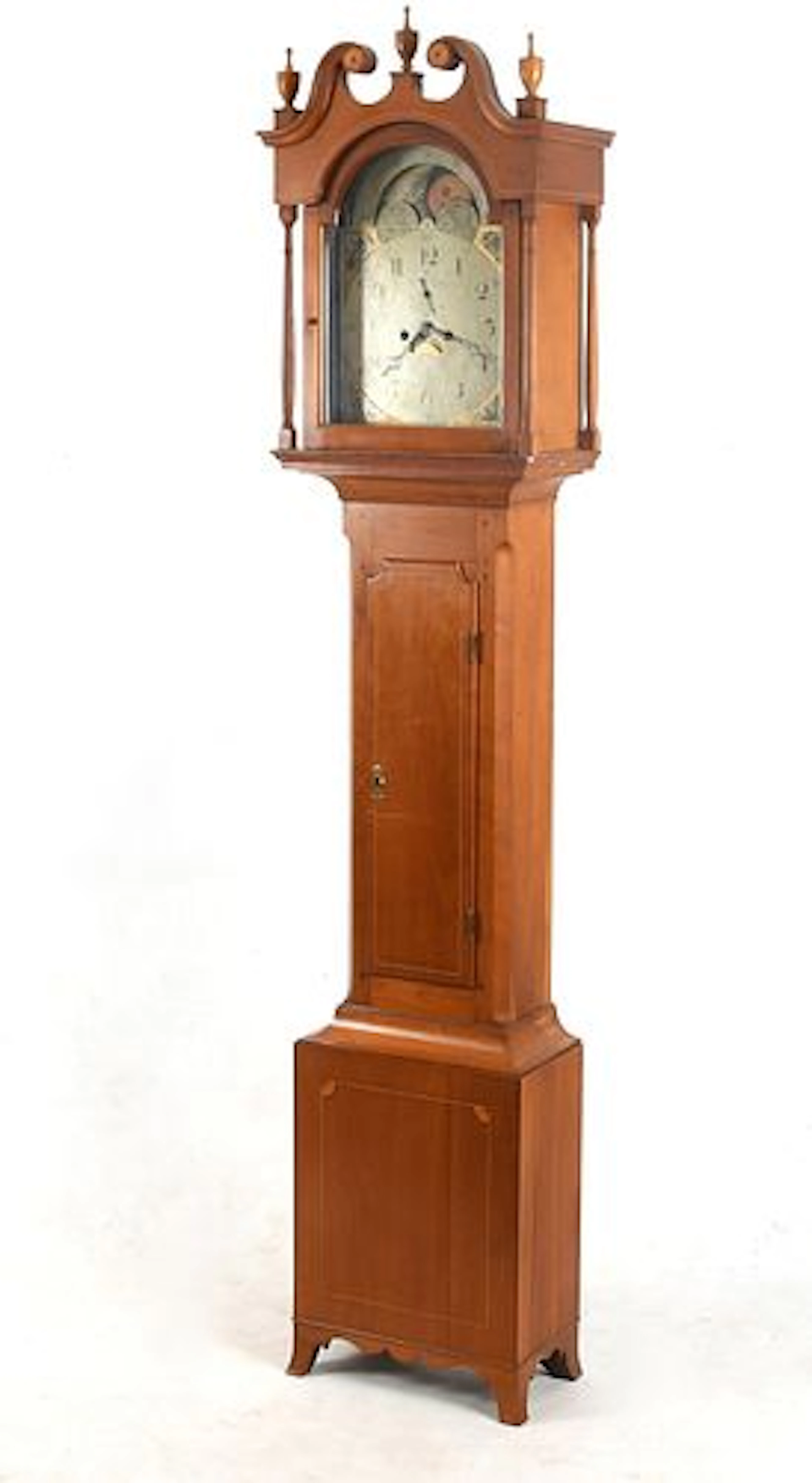 A Chippendale Cherrywood Tall Case Clock, Late 18th/ Early 19th Century