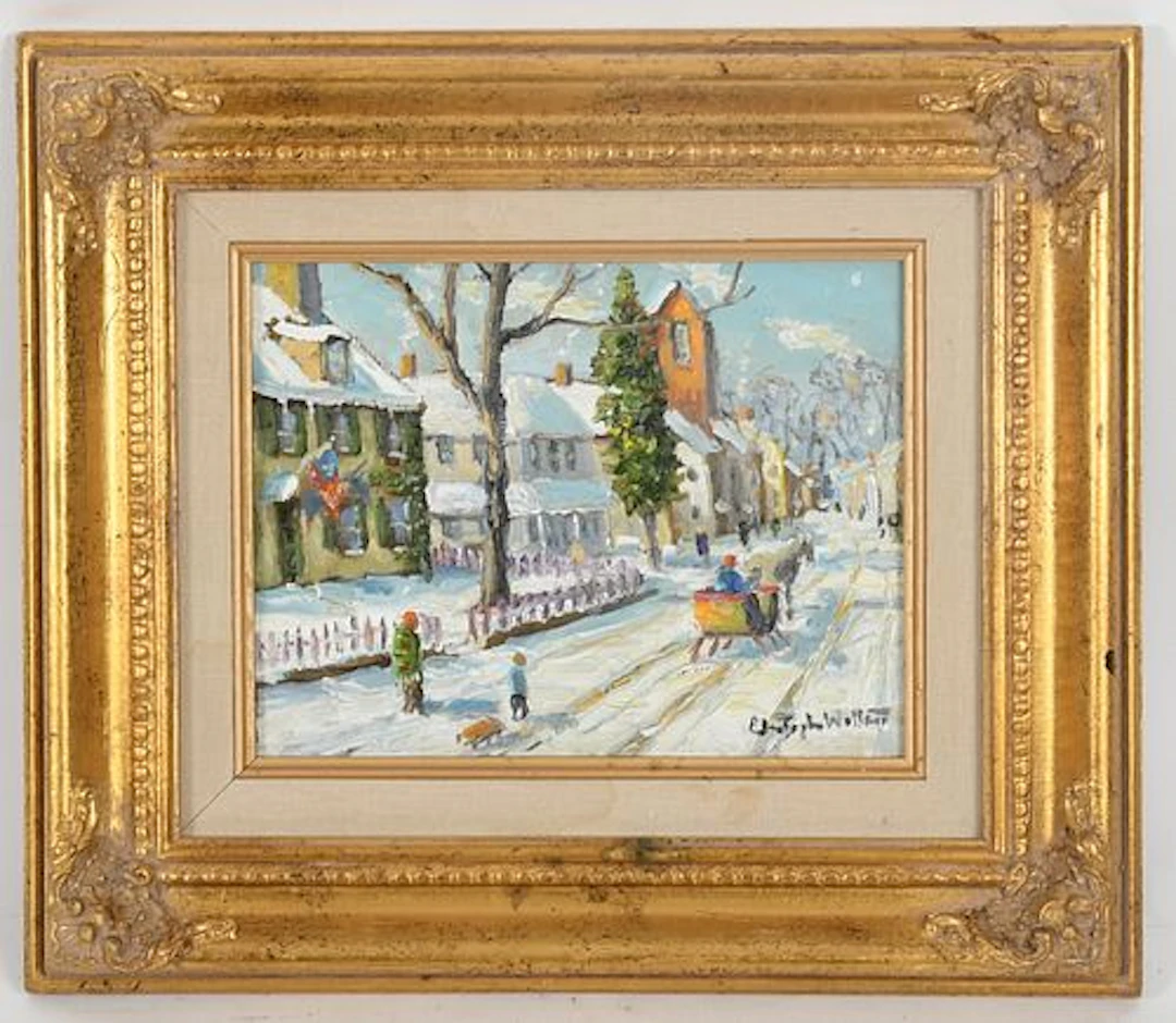 Christopher G. Willett (Bucks County, PA, b. 1959), "Early Morning New Hope Pa"