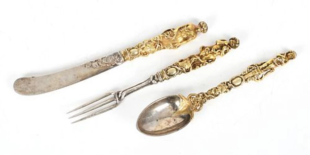 Francis Higgins II, Three Figural Handled Utensils