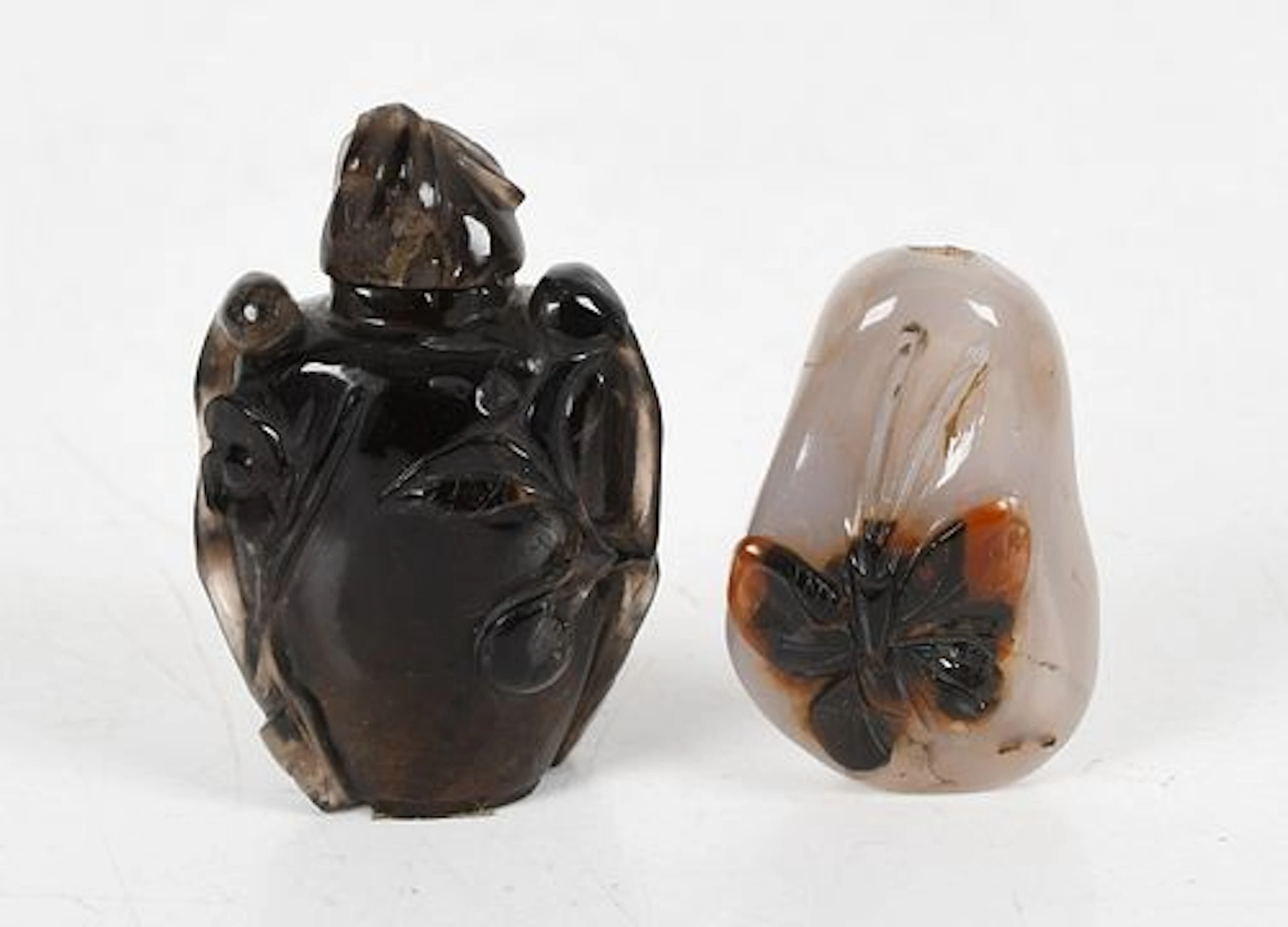 Two Chinese Stone Snuff Bottles
