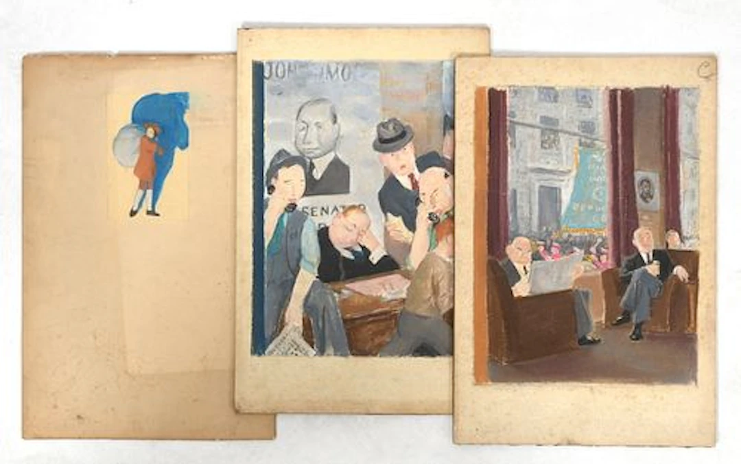 William Henry Cotton (American, 1880-1958), Sketches for "The New