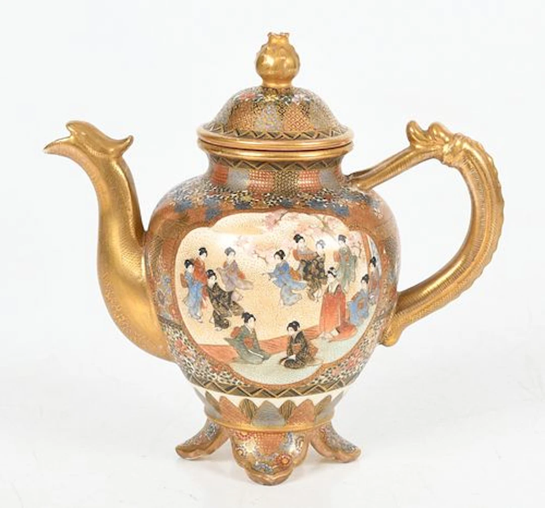 A Fuzan Satsuma Miniature Teapot