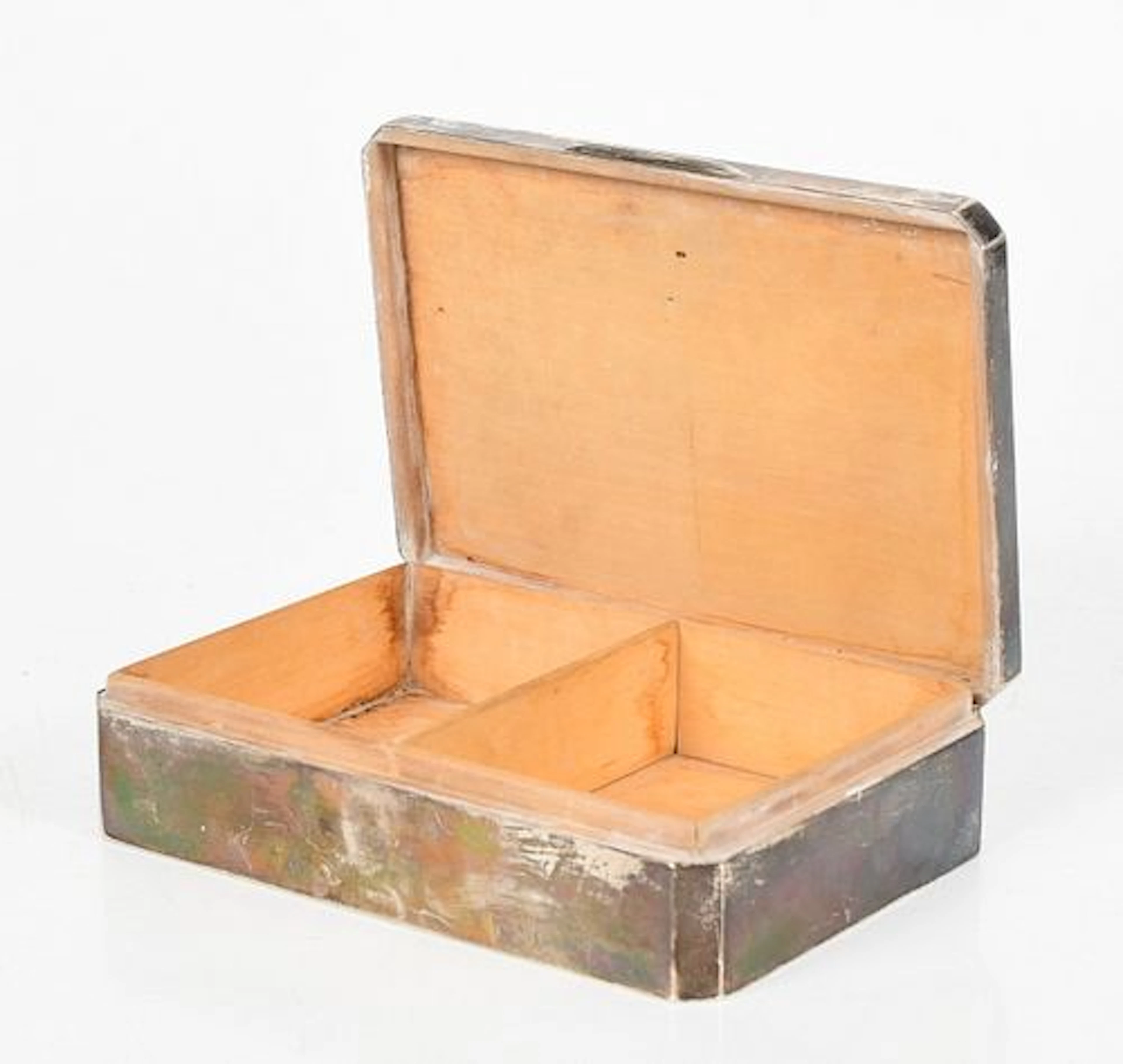 A Mid 20th Century Sterling Cigarette Humidor Box