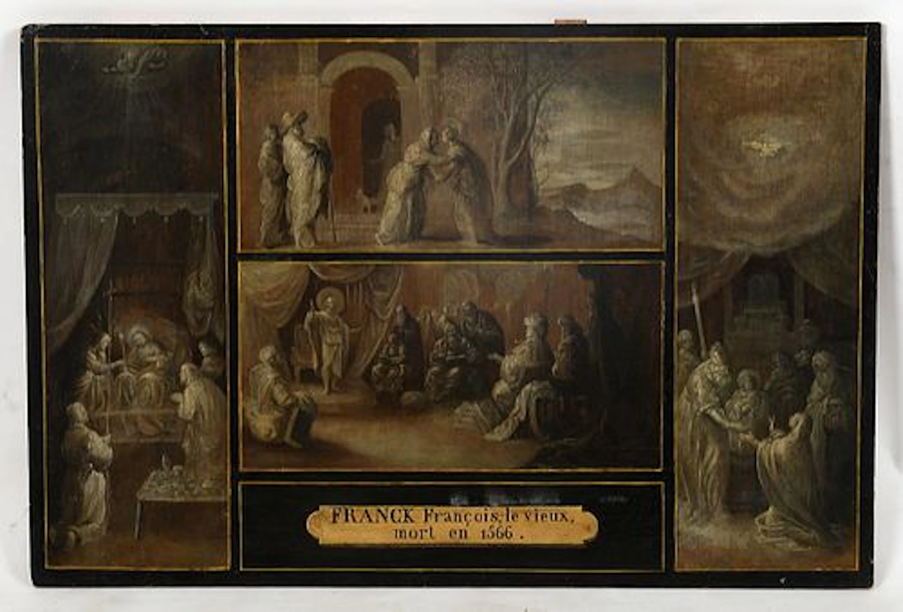 A 17th Century Four Paneled Work on Board