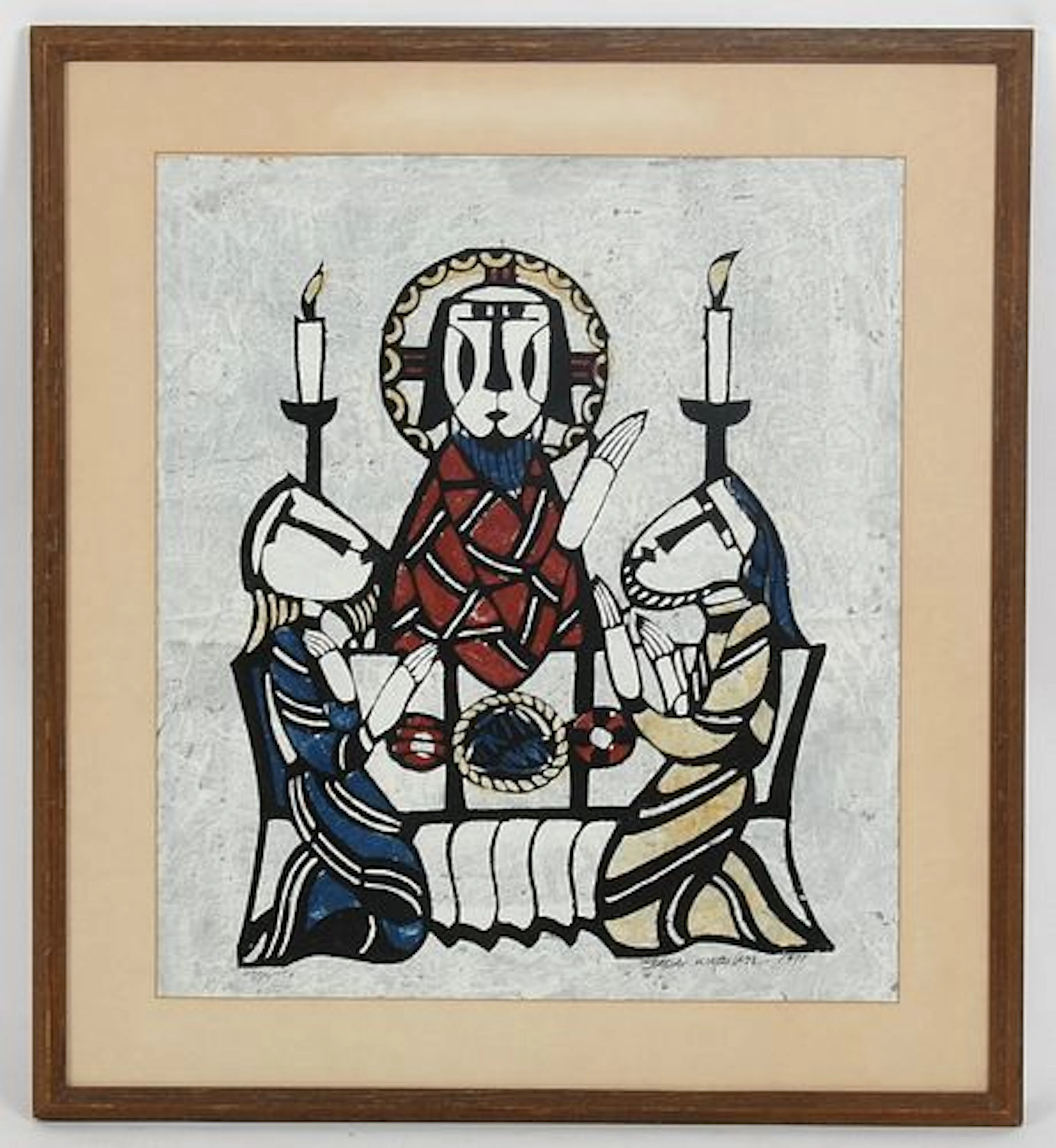 Sadao Watanabe (Japanese, 1913-1996), "Christ in Emmaus"