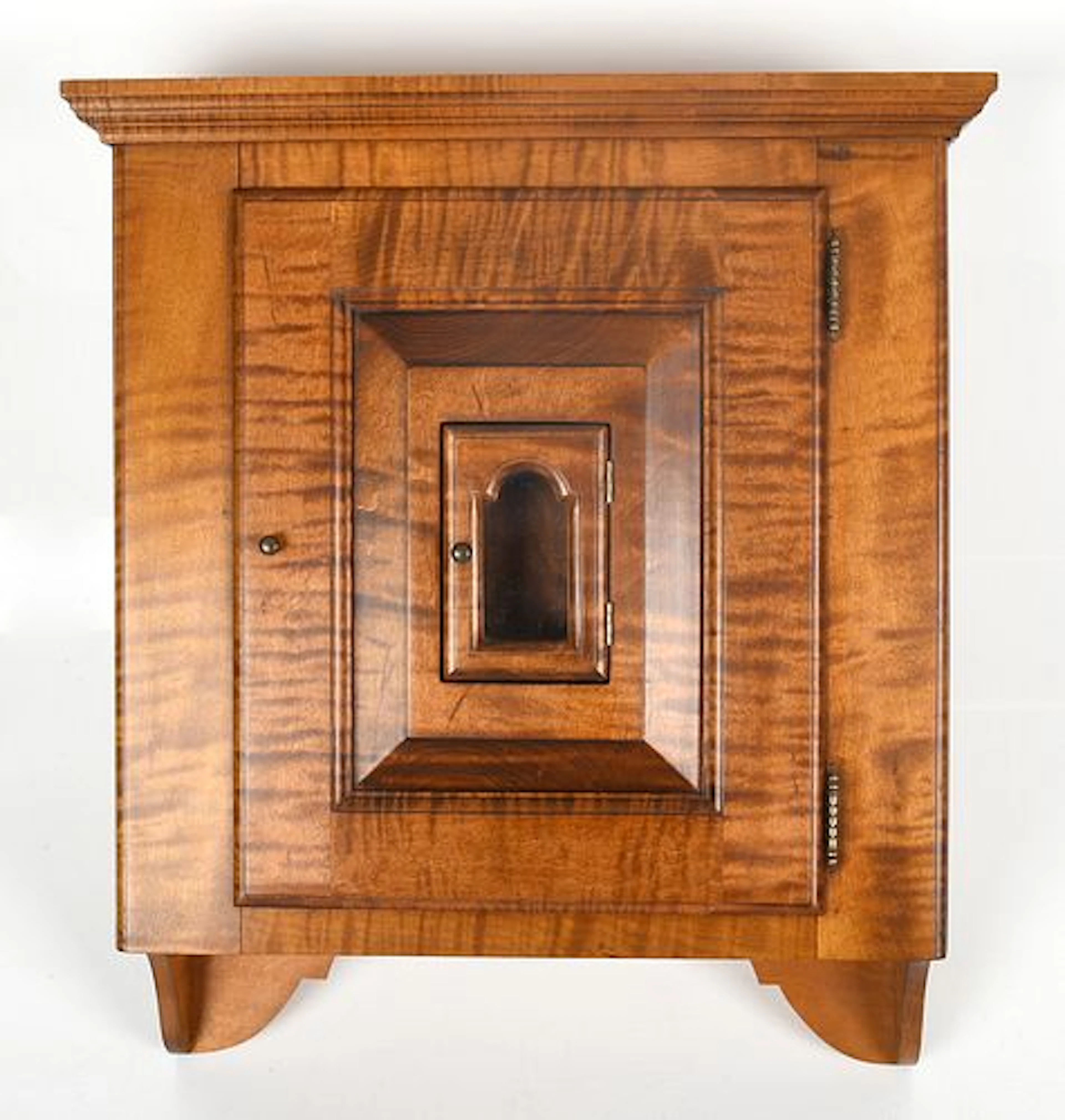 A Figured Maple Hanging Cabinet, McGuire Family, Vermont, 1993