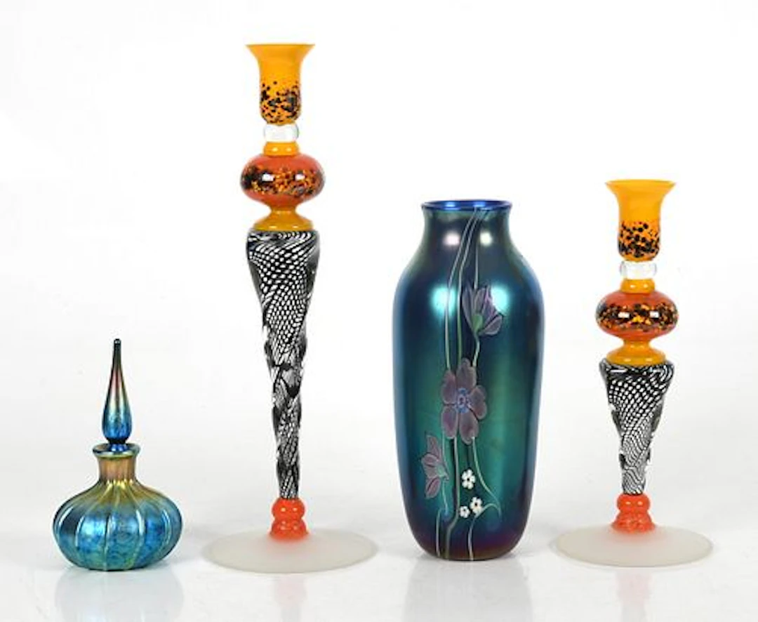 Contemporary Art Glass, Vessels and Candlesticks