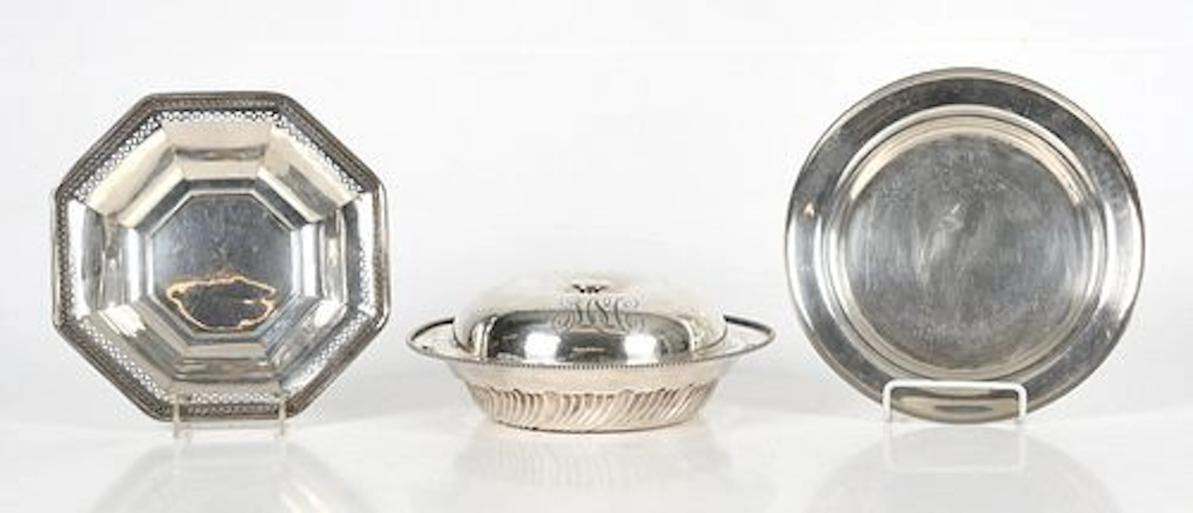Three American Sterling Silver Serving Pieces, First Half 20th Century