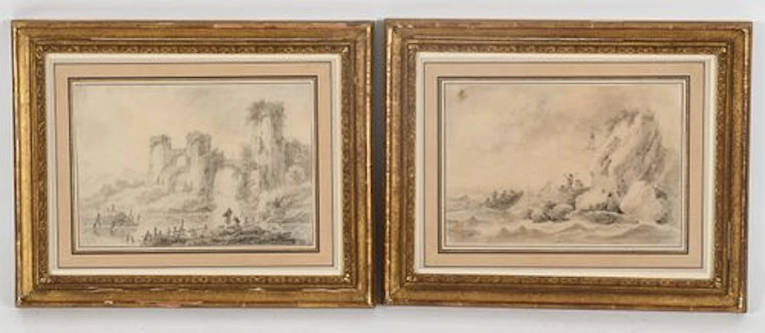 Attributed to Jean-Baptiste Pillement (French, 1728-1808), A Pair