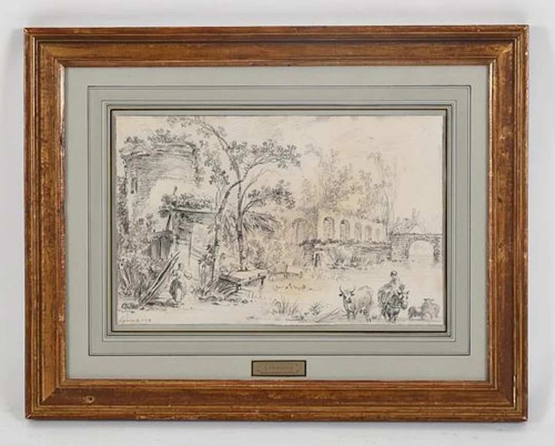 Jean-Baptiste Leprince (French, 1734-1781), Rural Scene by a Stream, 1755
