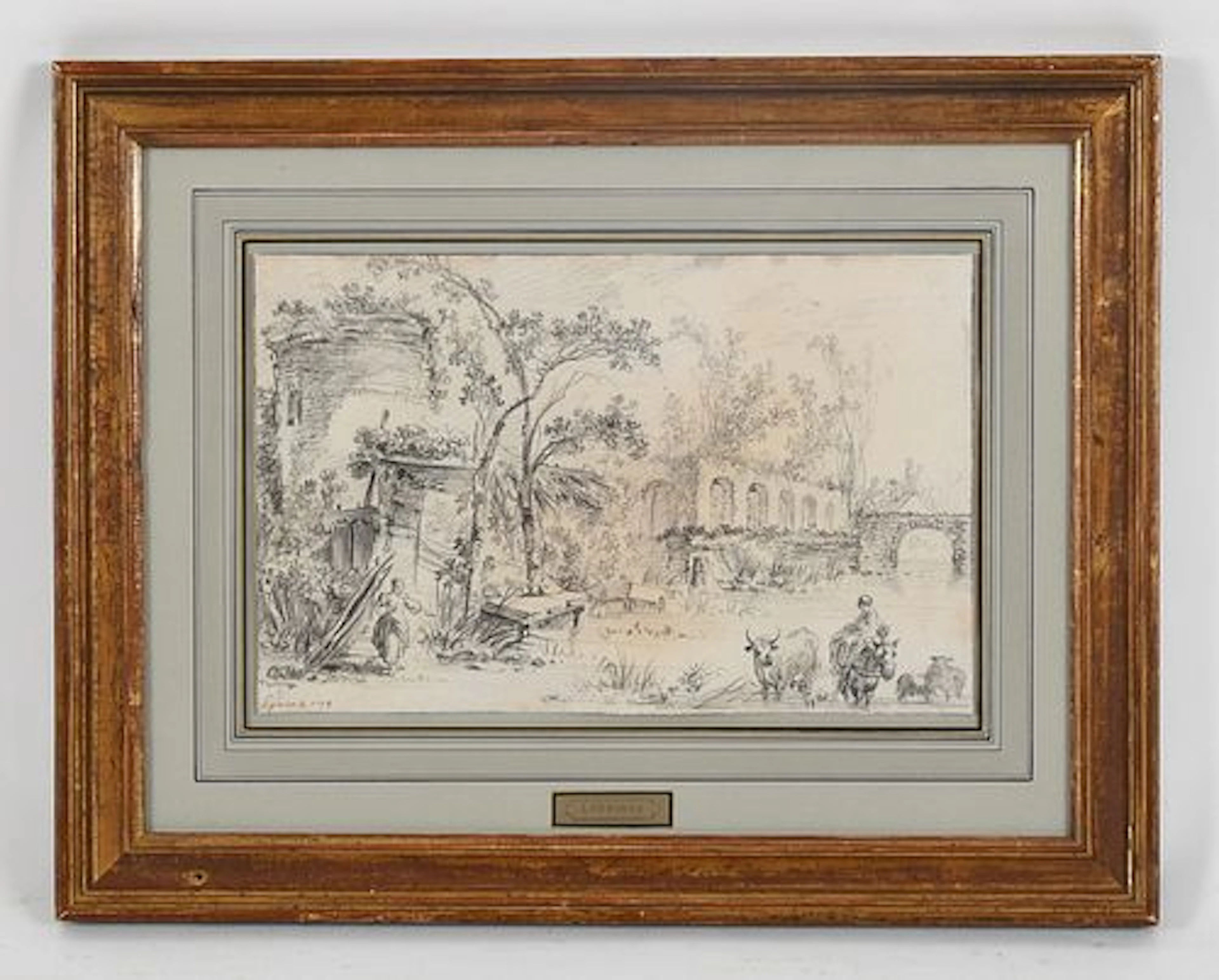 Jean-Baptiste Leprince (French, 1734-1781), Rural Scene by a Stream, 1755