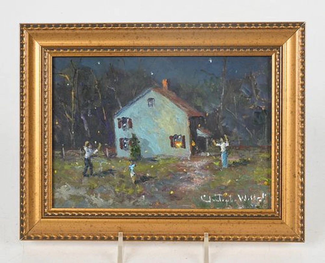 Christopher G. Willett (b. 1959), "Full Moon, Catching Fire Flies