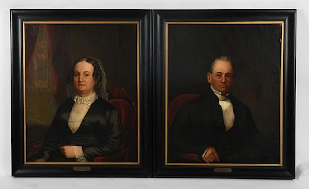(American School, 19th Century), A Pair of Portraits of Elijah (1788-1855)
