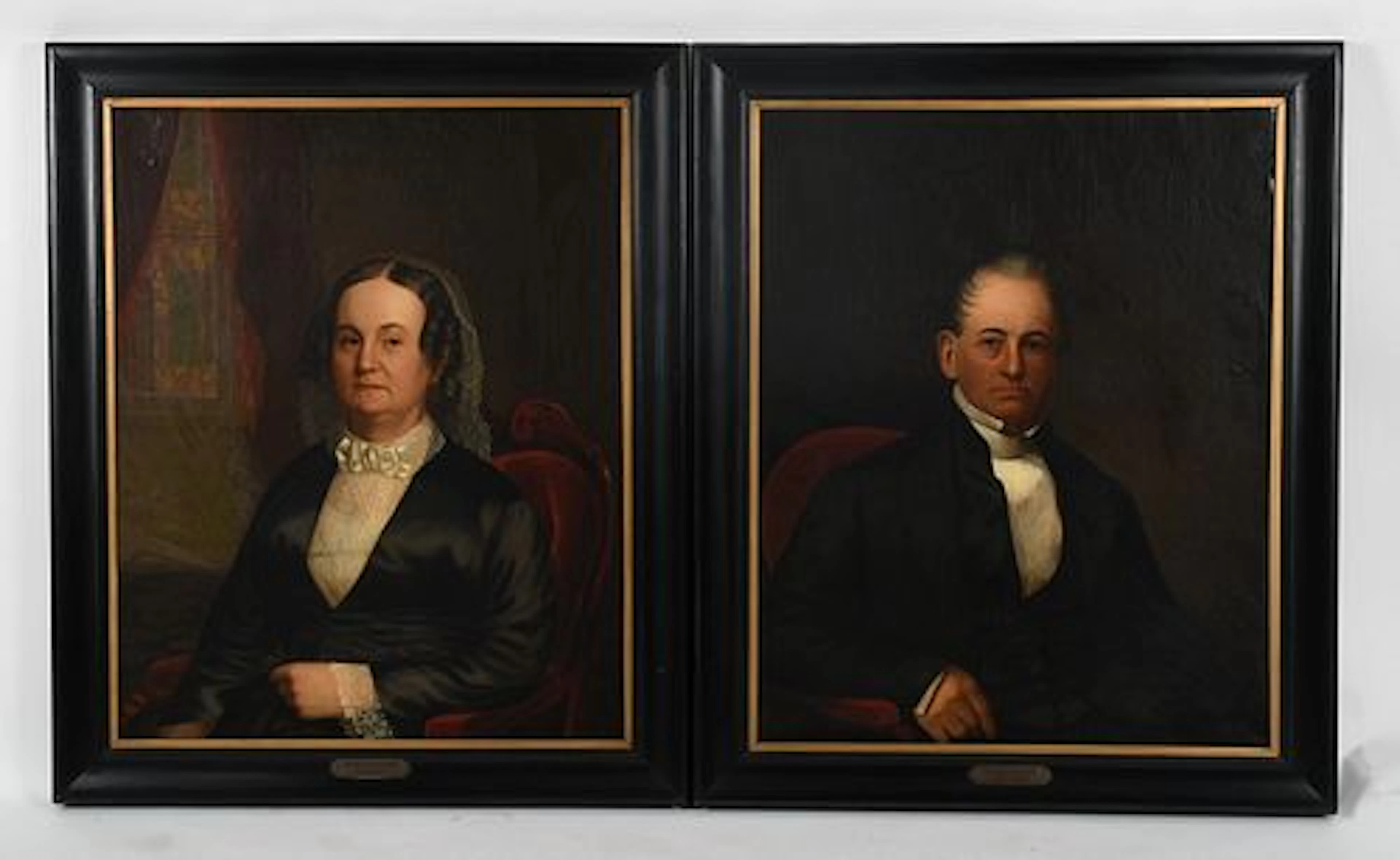 (American School, 19th Century), A Pair of Portraits of Elijah (1788-1855)