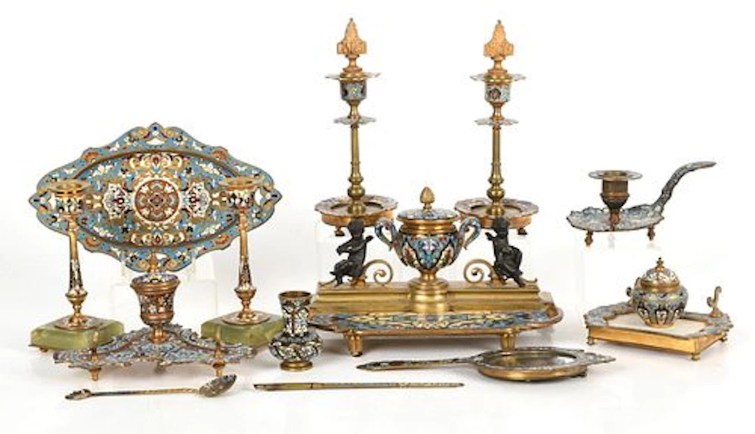 A Group of French Champleve