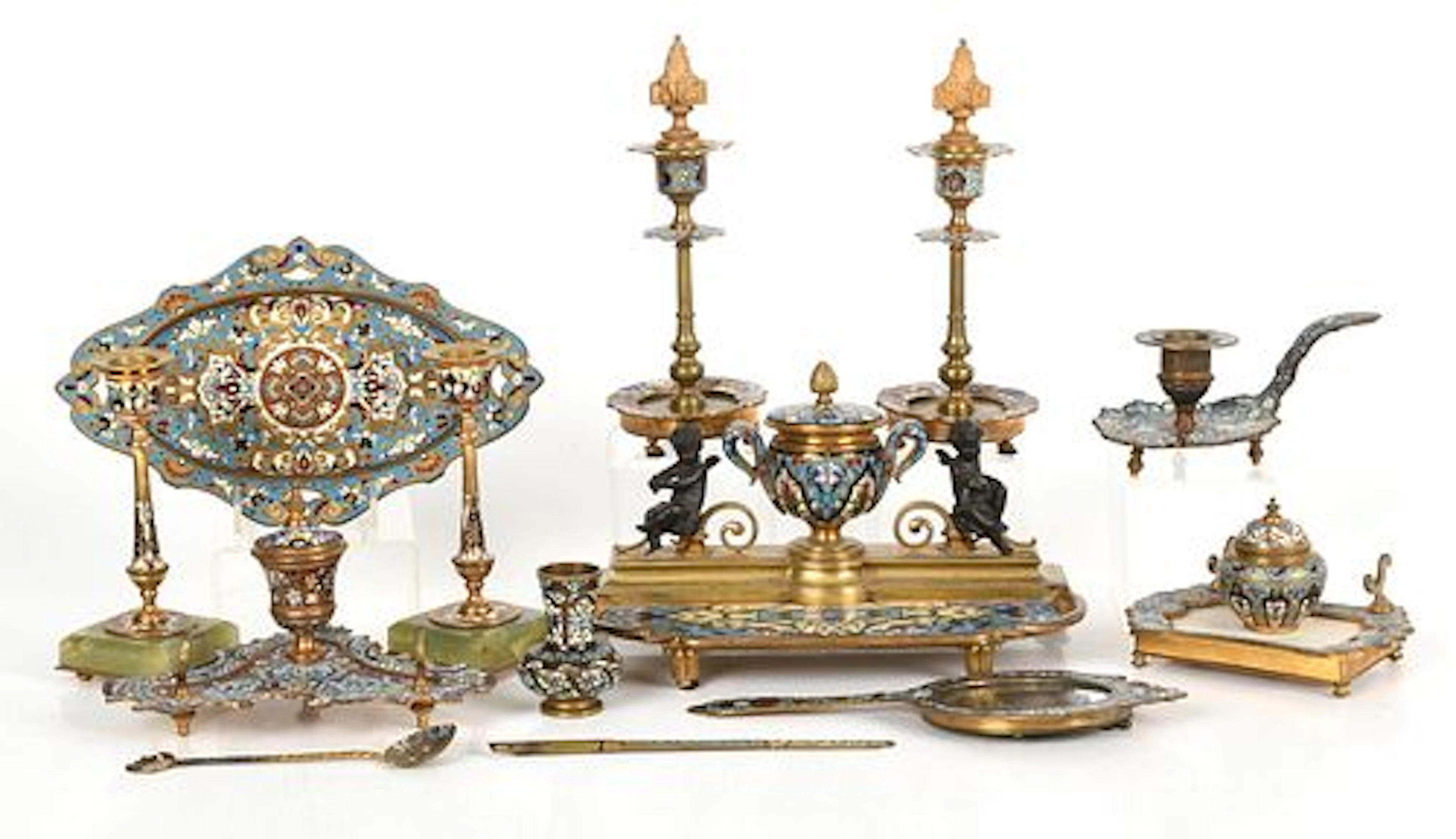 A Group of French Champleve