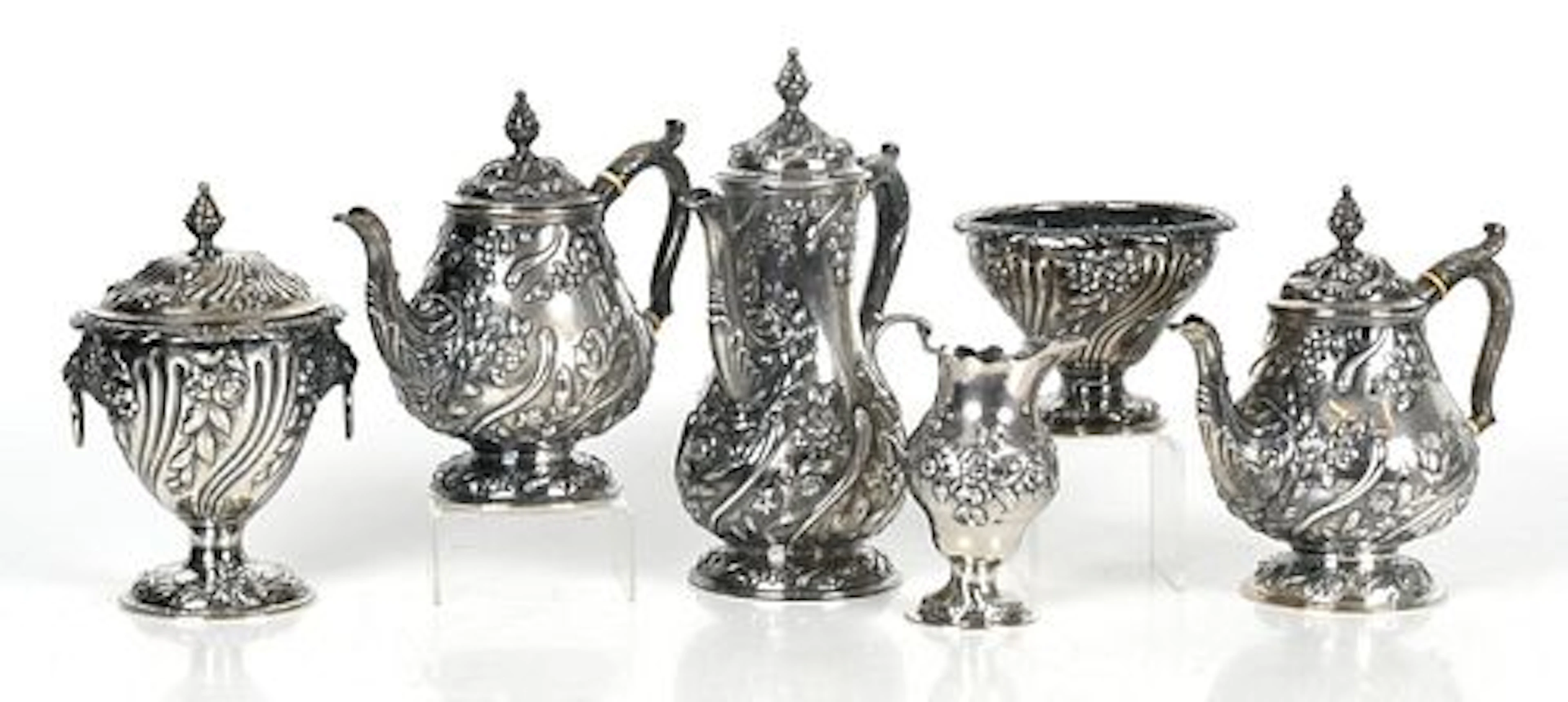 A Samuel Kirk & Son Silver Assembled Tea Service