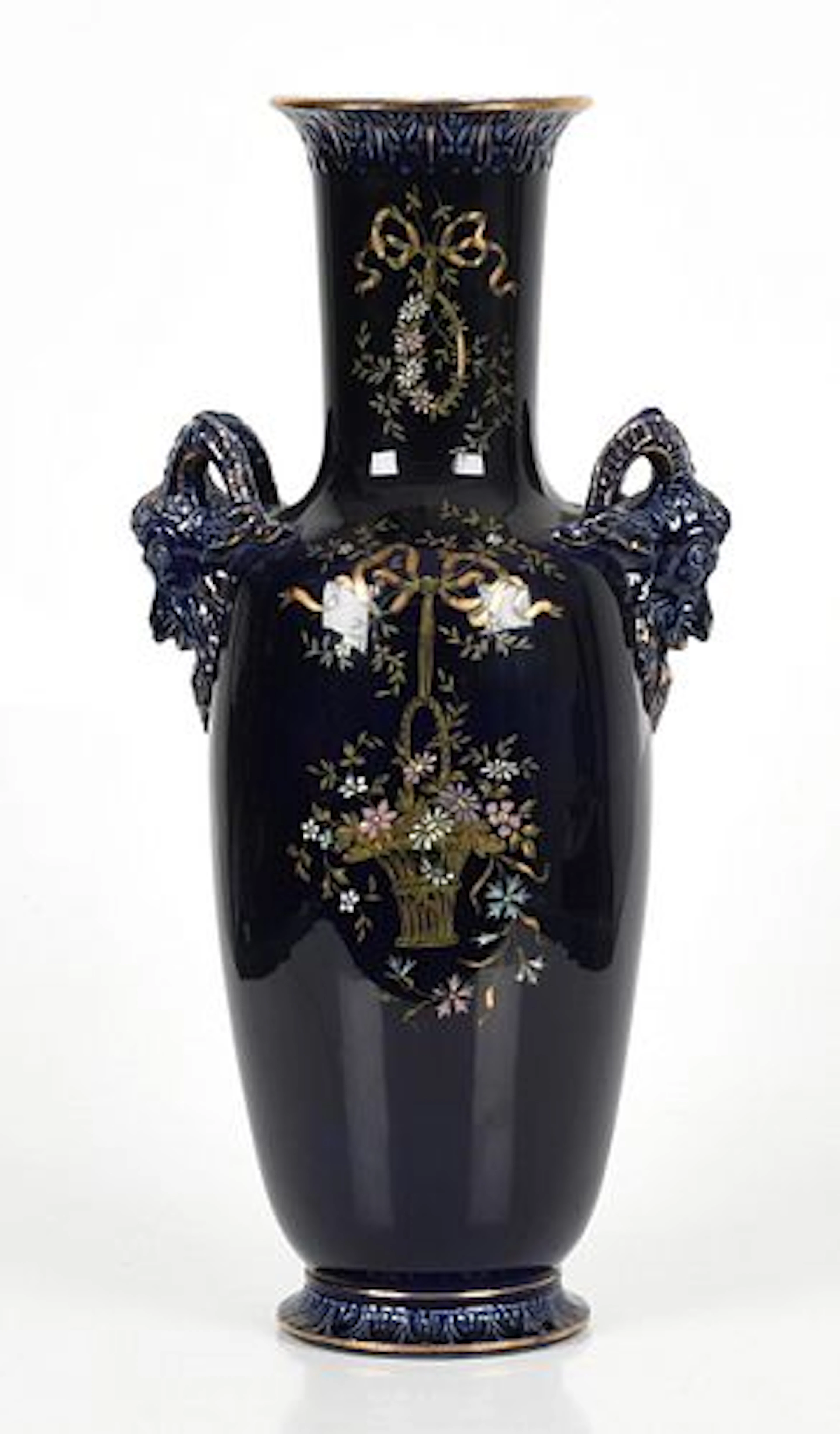 A Large French Ironstone Vase
