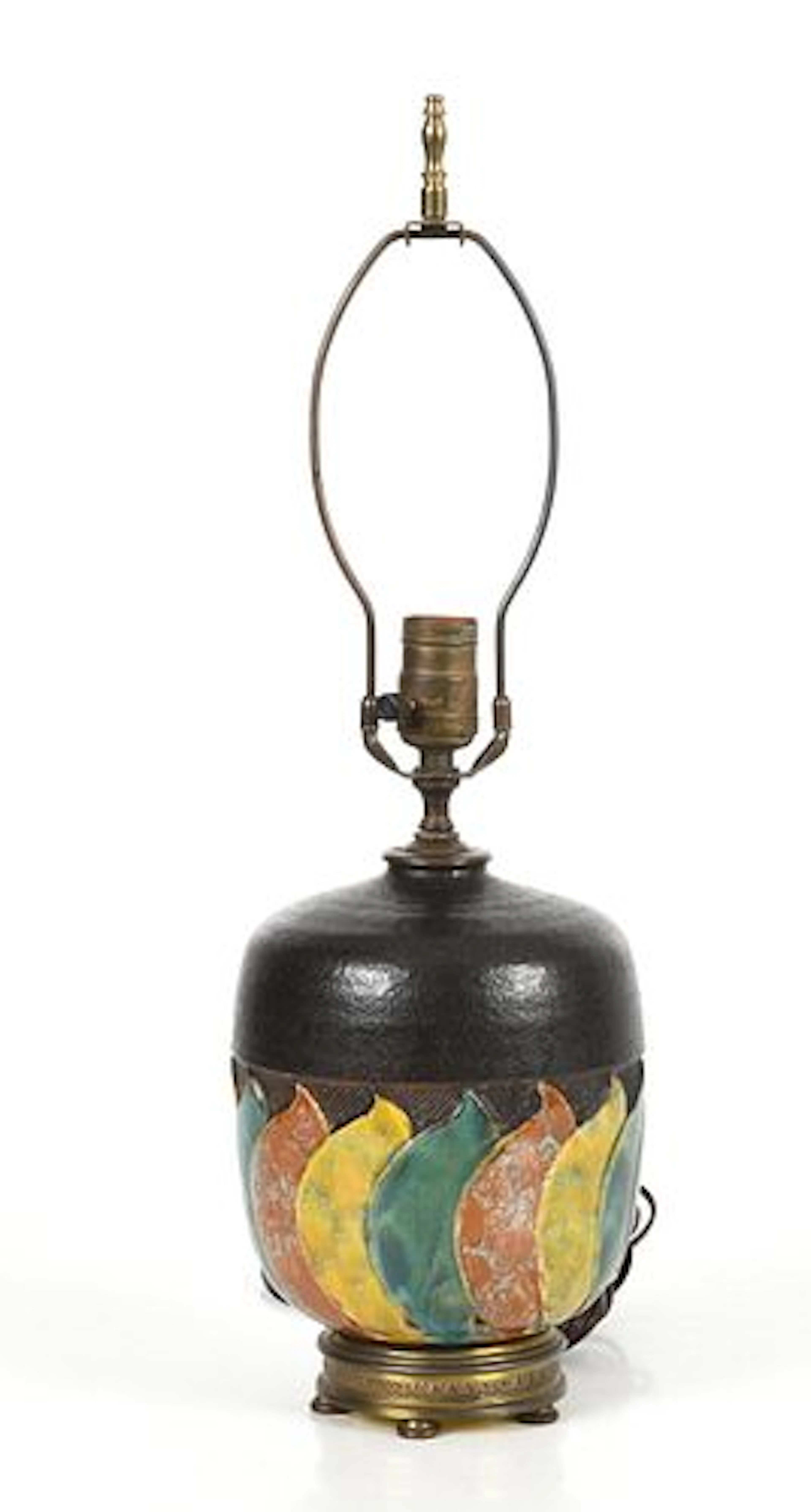 A Roseville Imperial II Glazed Ceramic Lamp, c. 1930