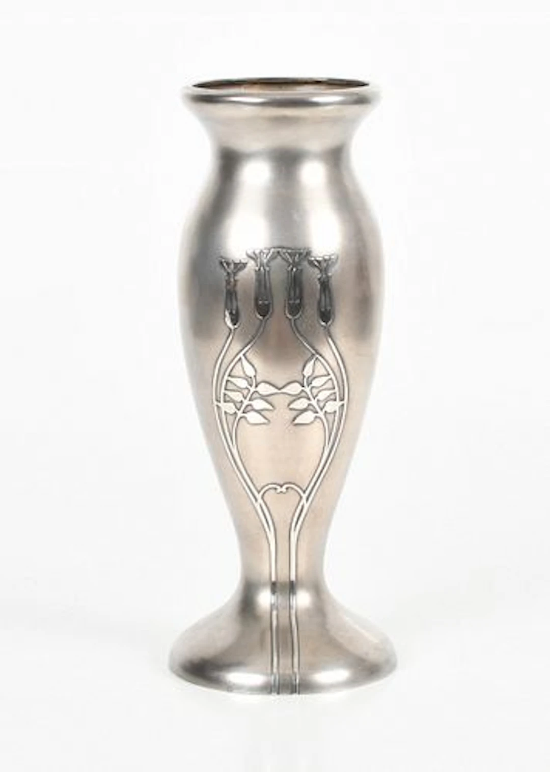 An Arts and Crafts Sterling over Bronze Vase, Heintz Art Metal Shop
