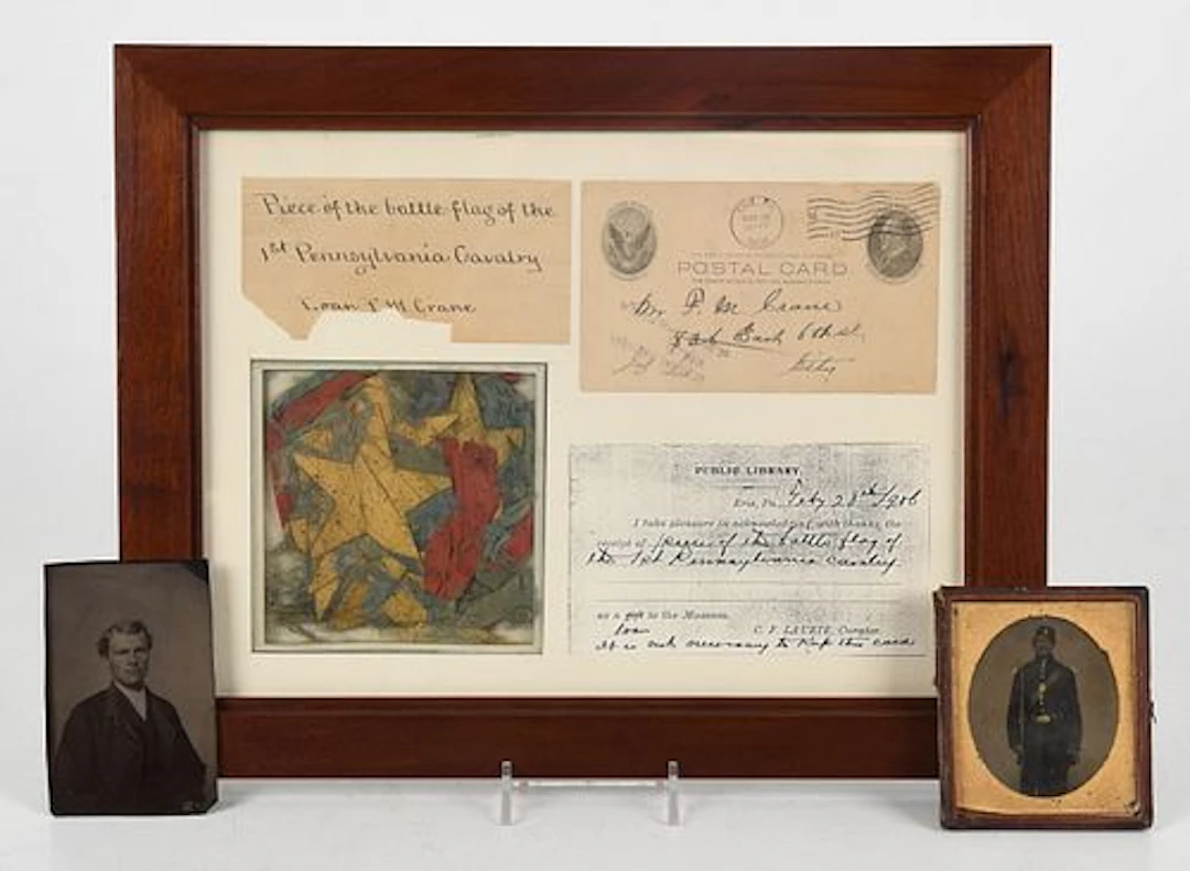 A Framed Fragment of A Civil War Era Union Flag