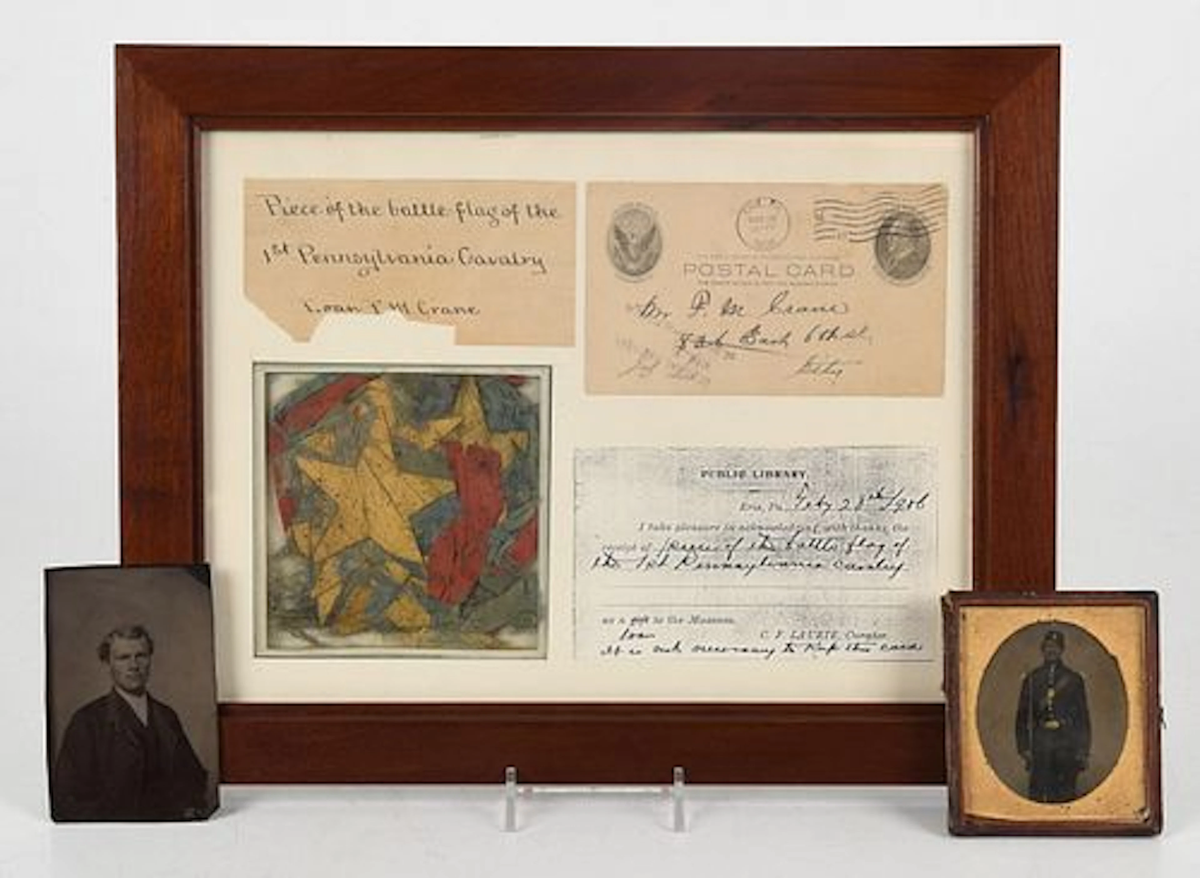 A Framed Fragment of A Civil War Era Union Flag