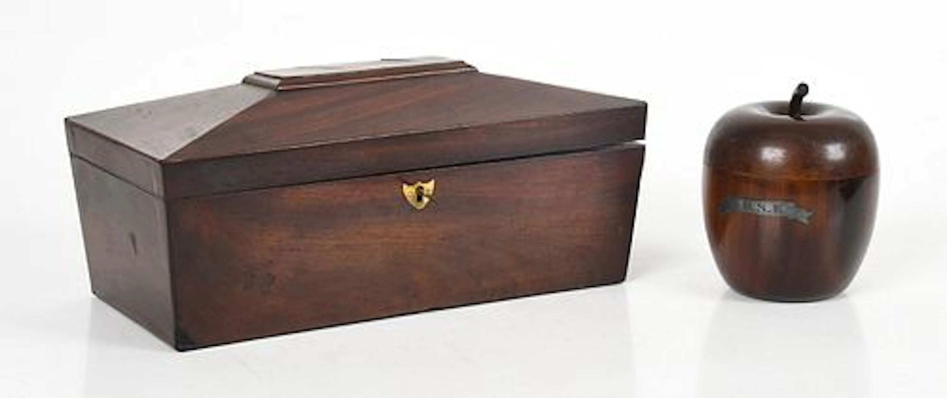 Two English Mahogany Boxes, 19th Century